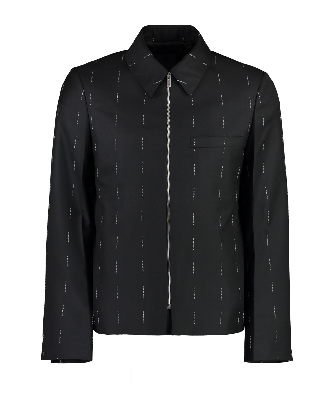 Givenchy Embroidered Wool Jacket - black