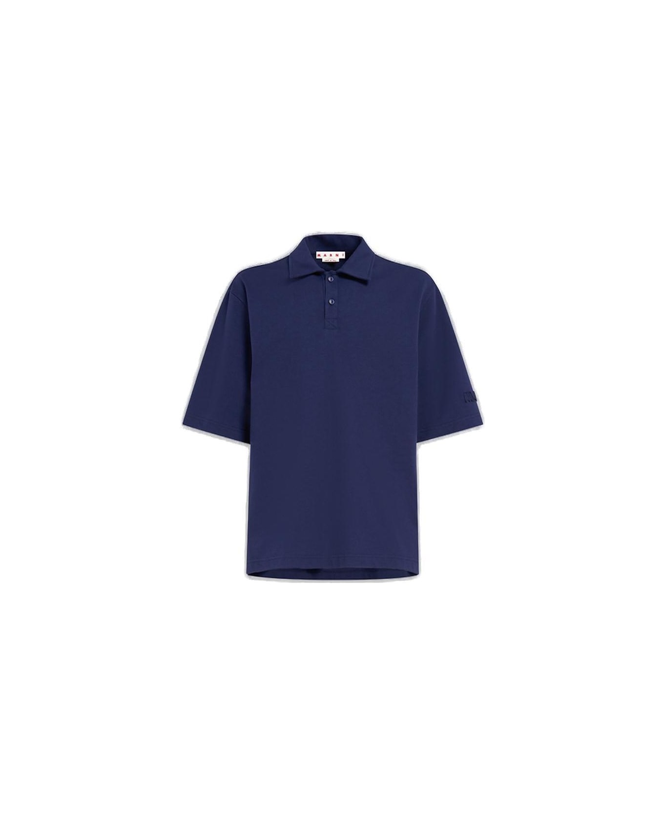 Marni Straight Hem Polo Shirt - Clear Blue