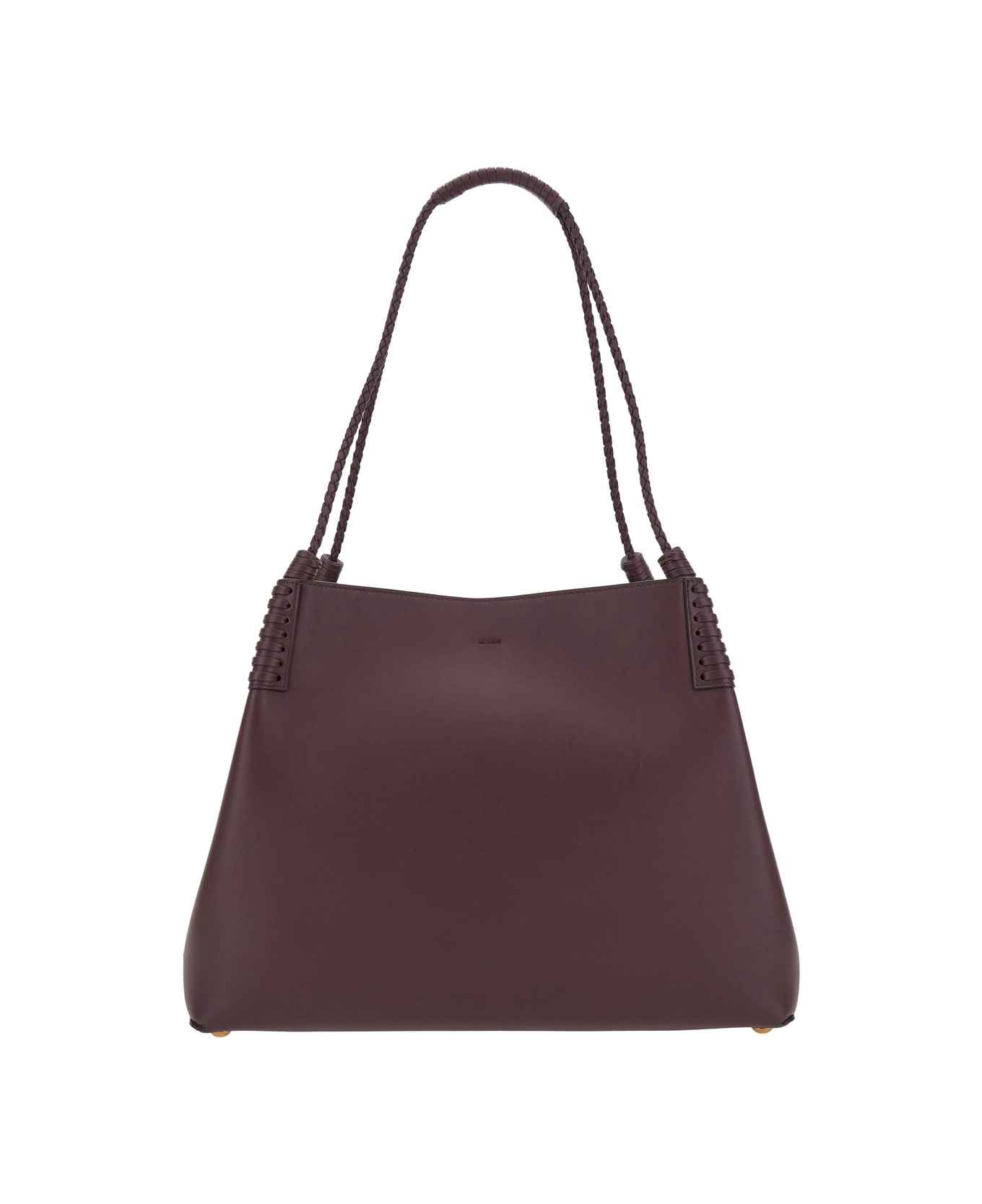 Etro 
libra
 Bordeaux Big Shoulder Bag With Logo Embroidery On The Front And Braided Handles In Leather Woman - Bordeaux