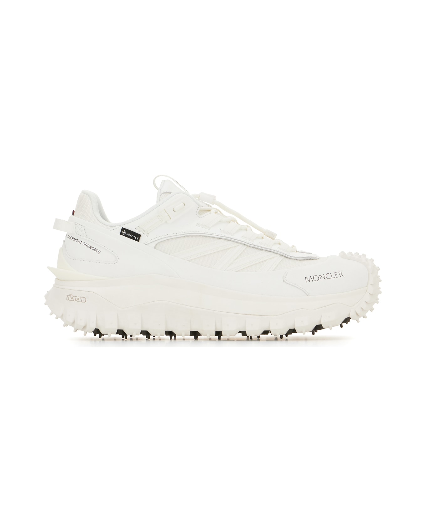 Moncler White Fabric Trailgrip Gtx Sneakers - Bianco