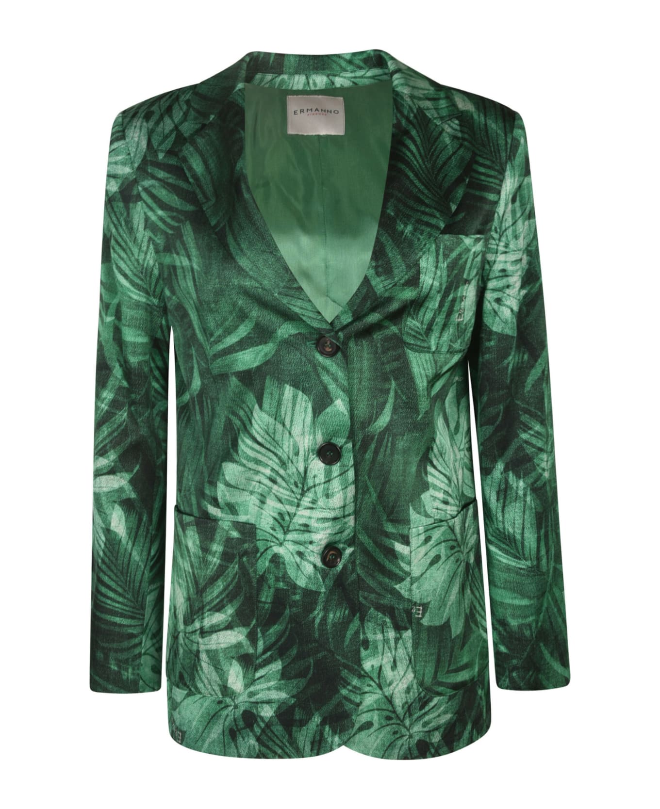 Ermanno Scervino Floral Print Jacket - Green