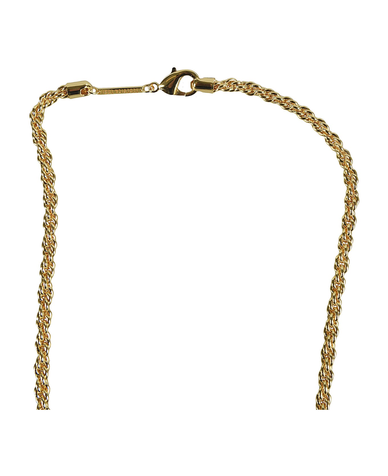 Federica Tosi 'grace' Gold-plated Texturized Necklace With Clasp Fastening In 18k Gold Plated Bronze Woman - Golden