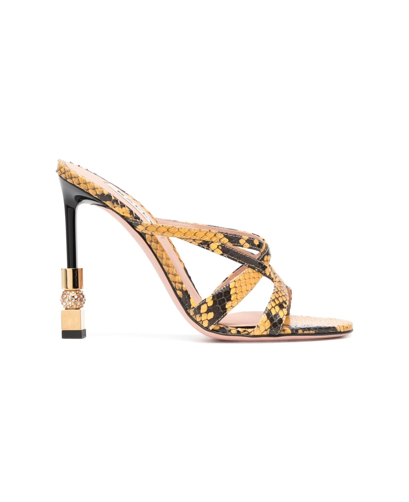 Bally Carolyn Leather Mules - Yellow