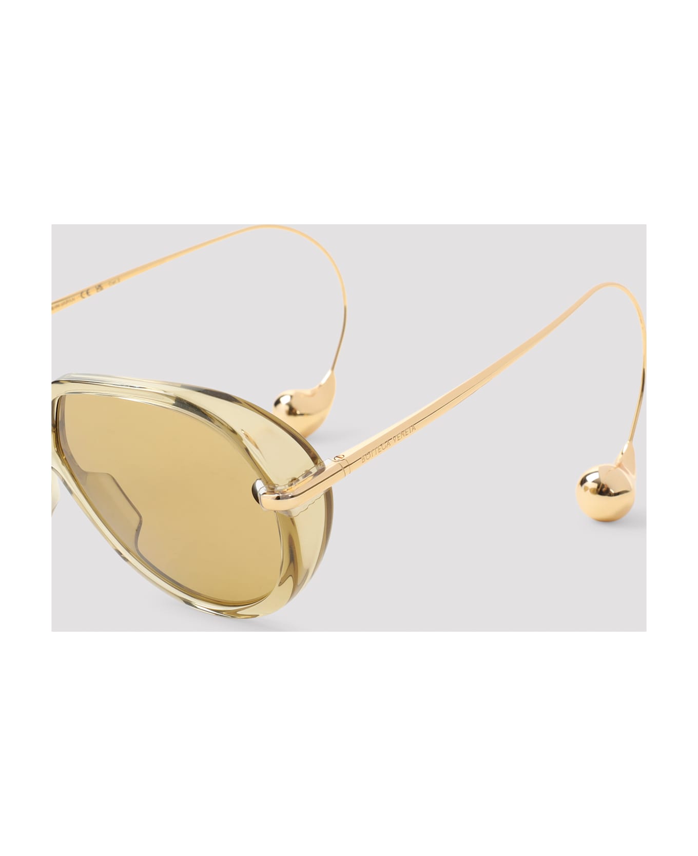 Bottega Veneta Bv1436s Sunglasses - Yellow Gold Brown