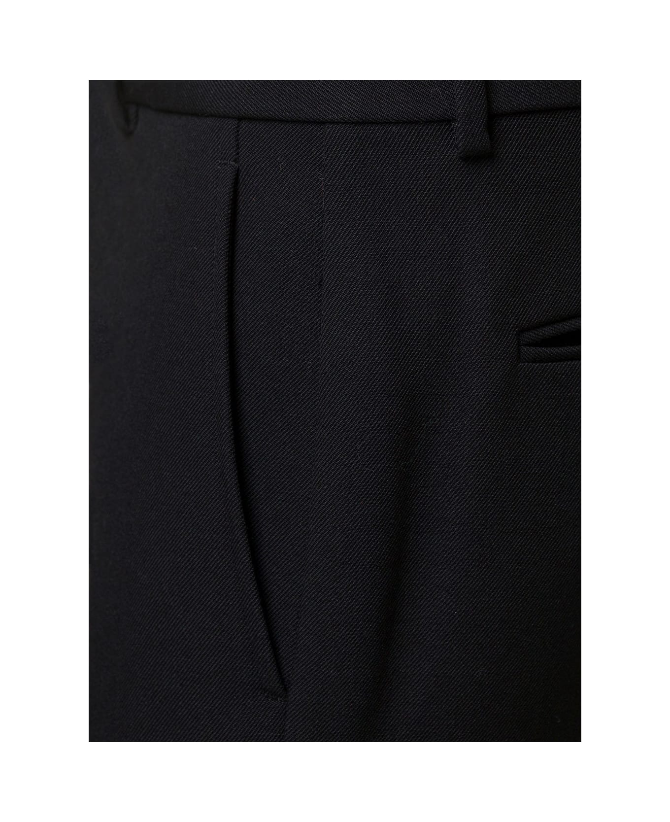 Gucci Wide Leg Gabardine Tailored Trousers - Black ボトムス