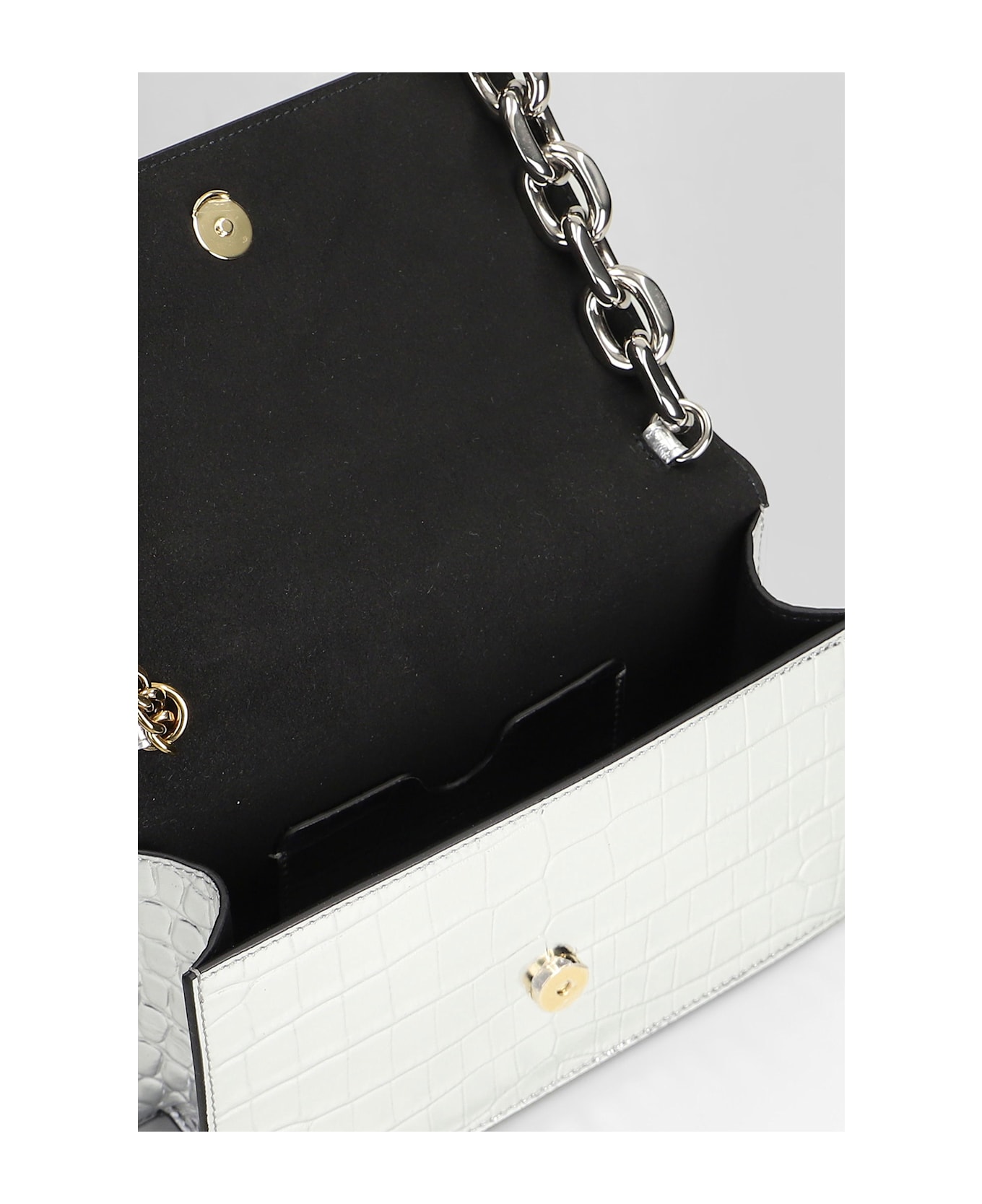 Alexander McQueen Small Skull Bag Shoulder Bag In Silver Leather - silver