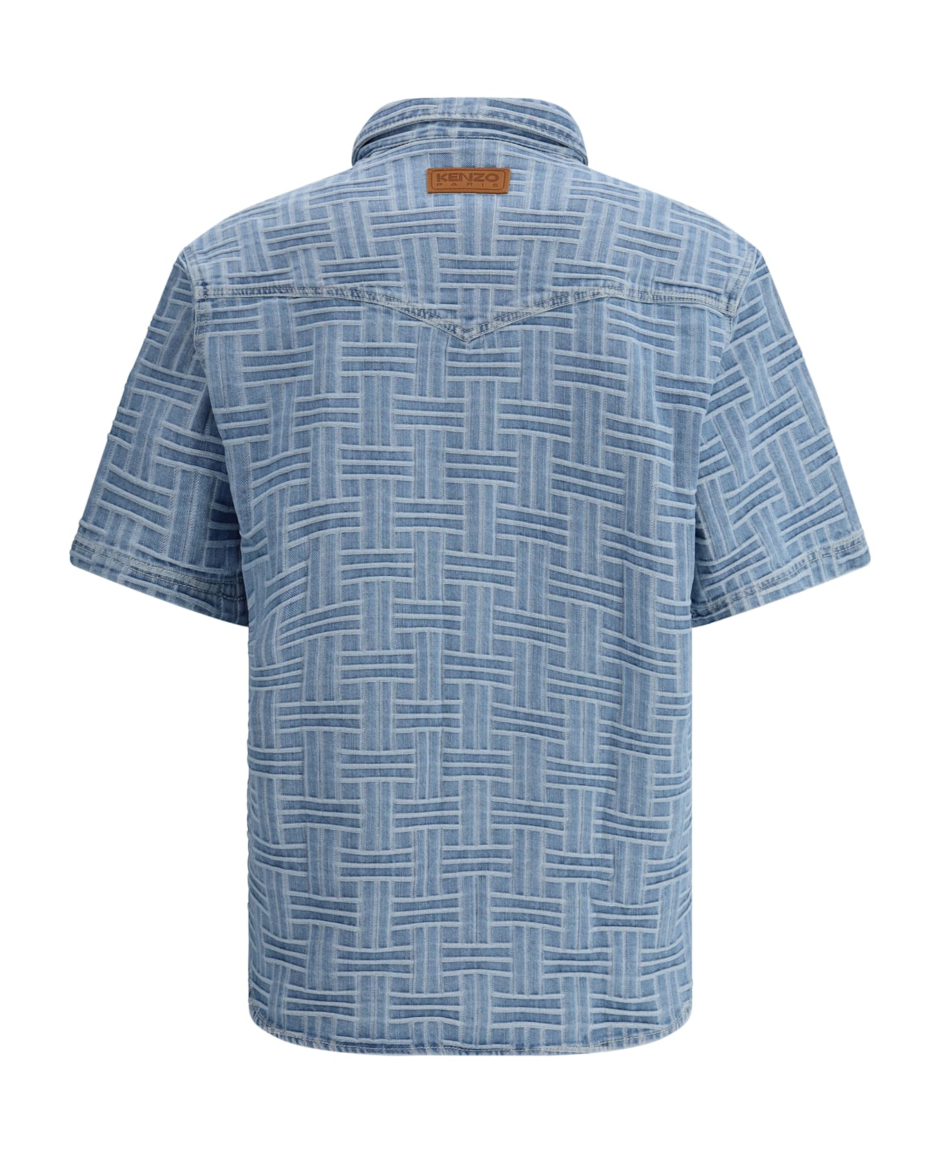 Kenzo Embroidered Denim Shirt - Bleached Blue