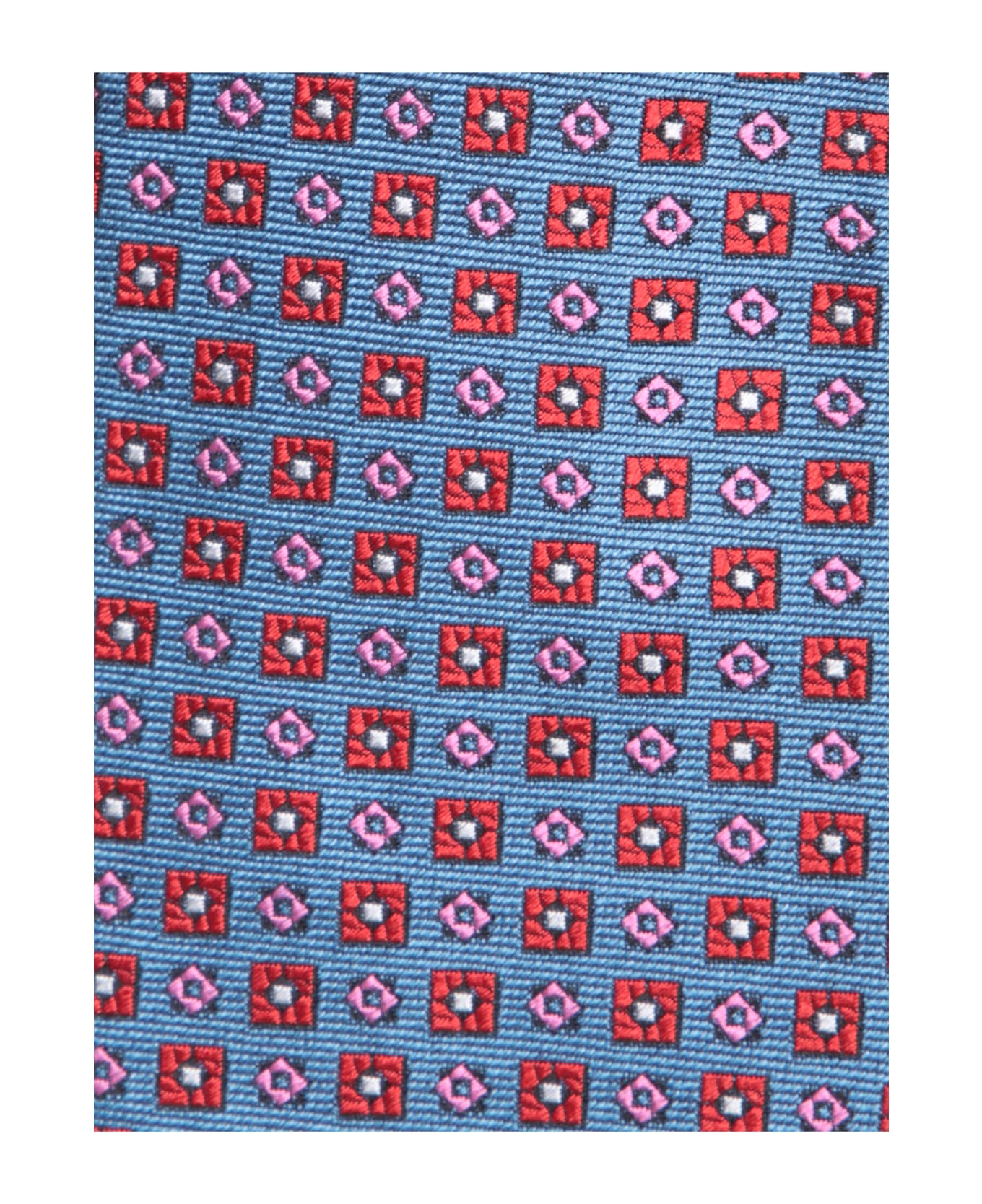 Kiton Blue/red/fuchsia Patterned Tie - Pink