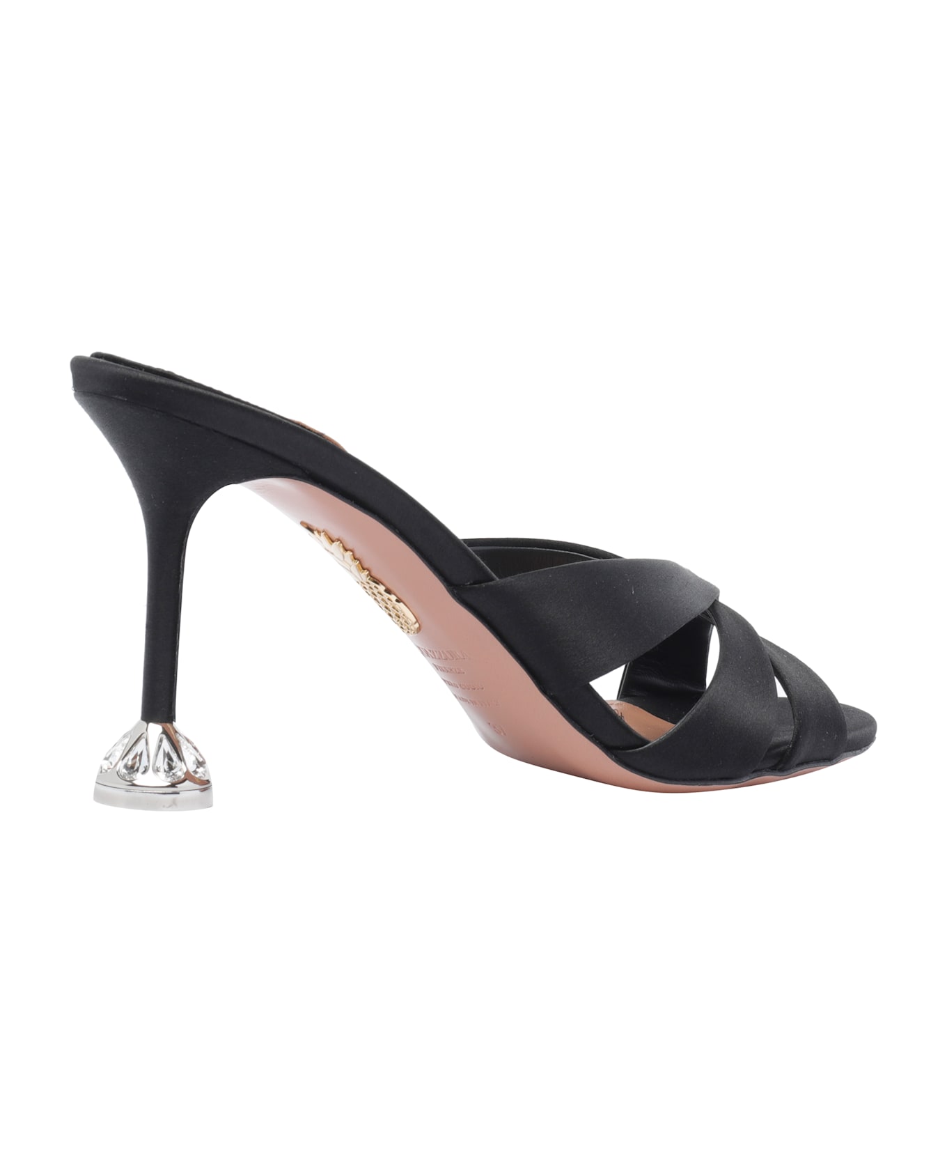 Aquazzura Kiss Me Quick Crystal Pump Sandals - Black
