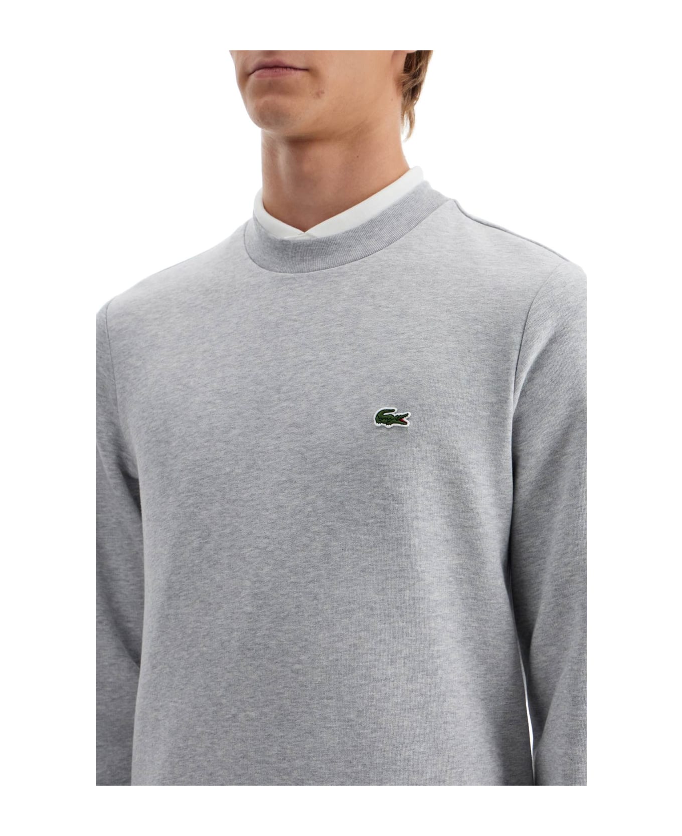 Lacoste Classic Fit Crewneck Sweatshirt - SILVER (Grey)