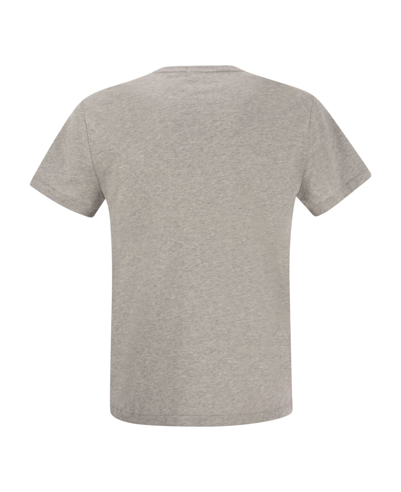 Polo Ralph Lauren Grey Polo Bear Custom Slim-fit T-shirt - Grey