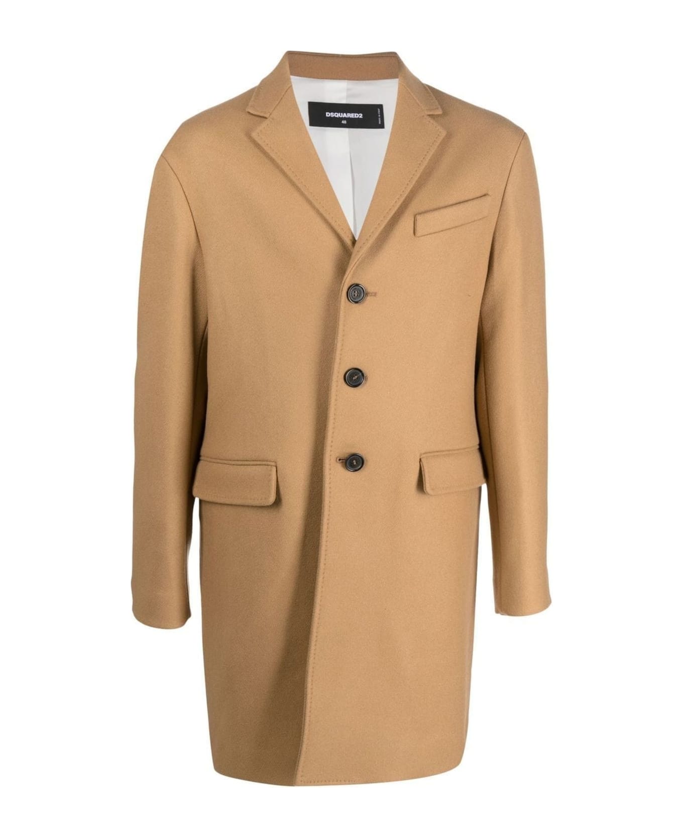 Dsquared2 Single-breasted Coat - Beige コート