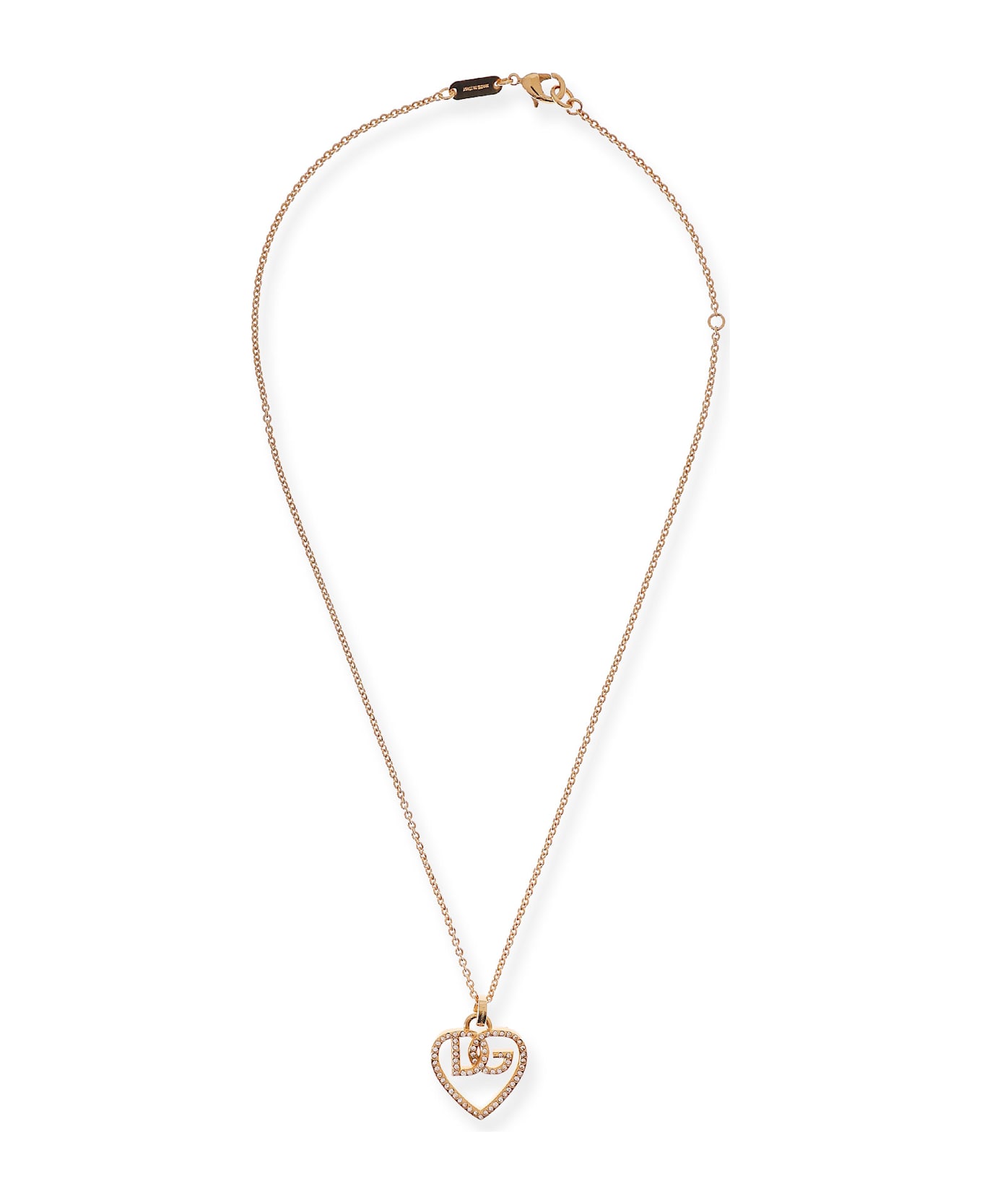 Dolce 
Gabbana Gold Necklace With Rhinestones - Golden