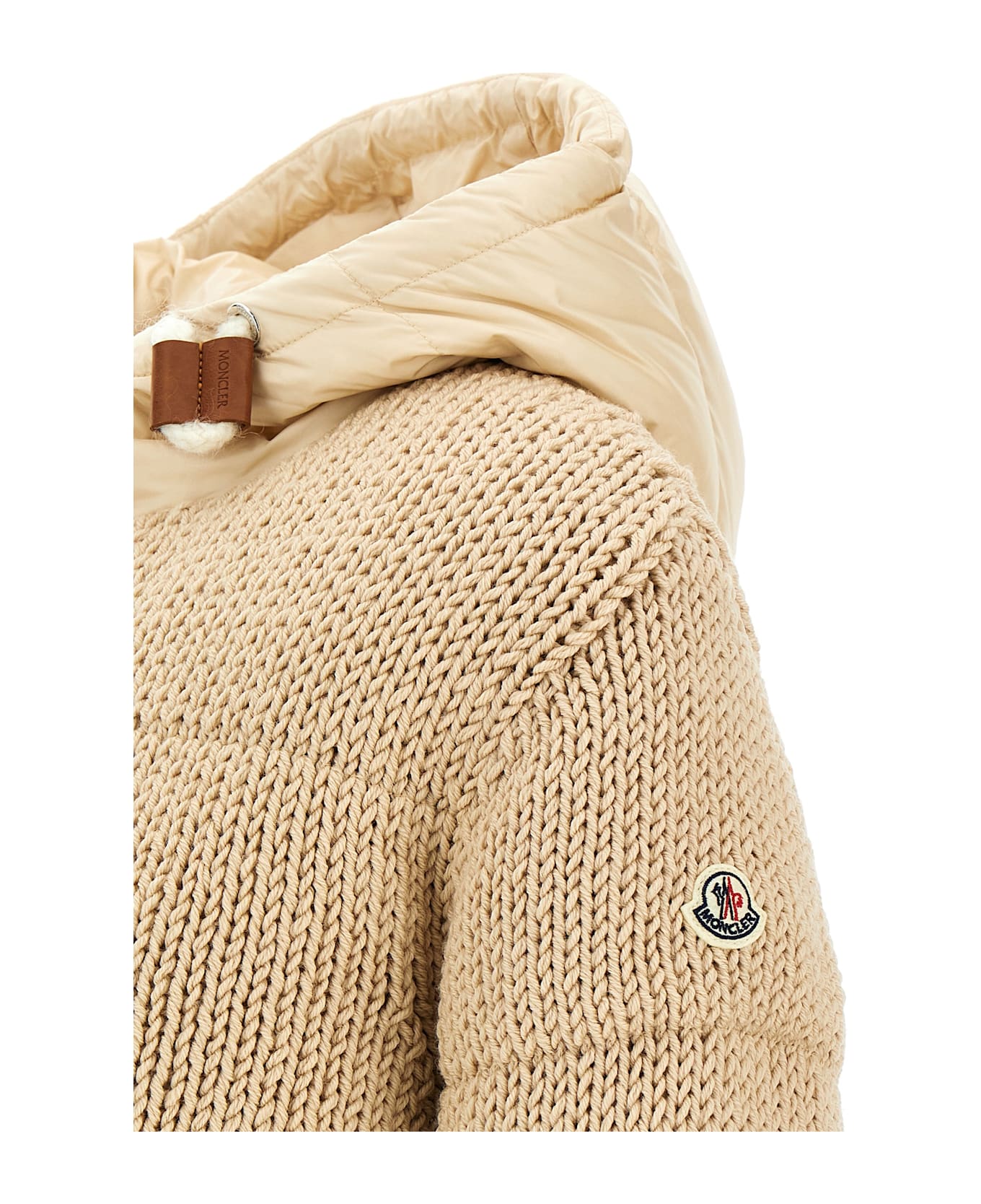 Moncler Padded Cardigan - Beige