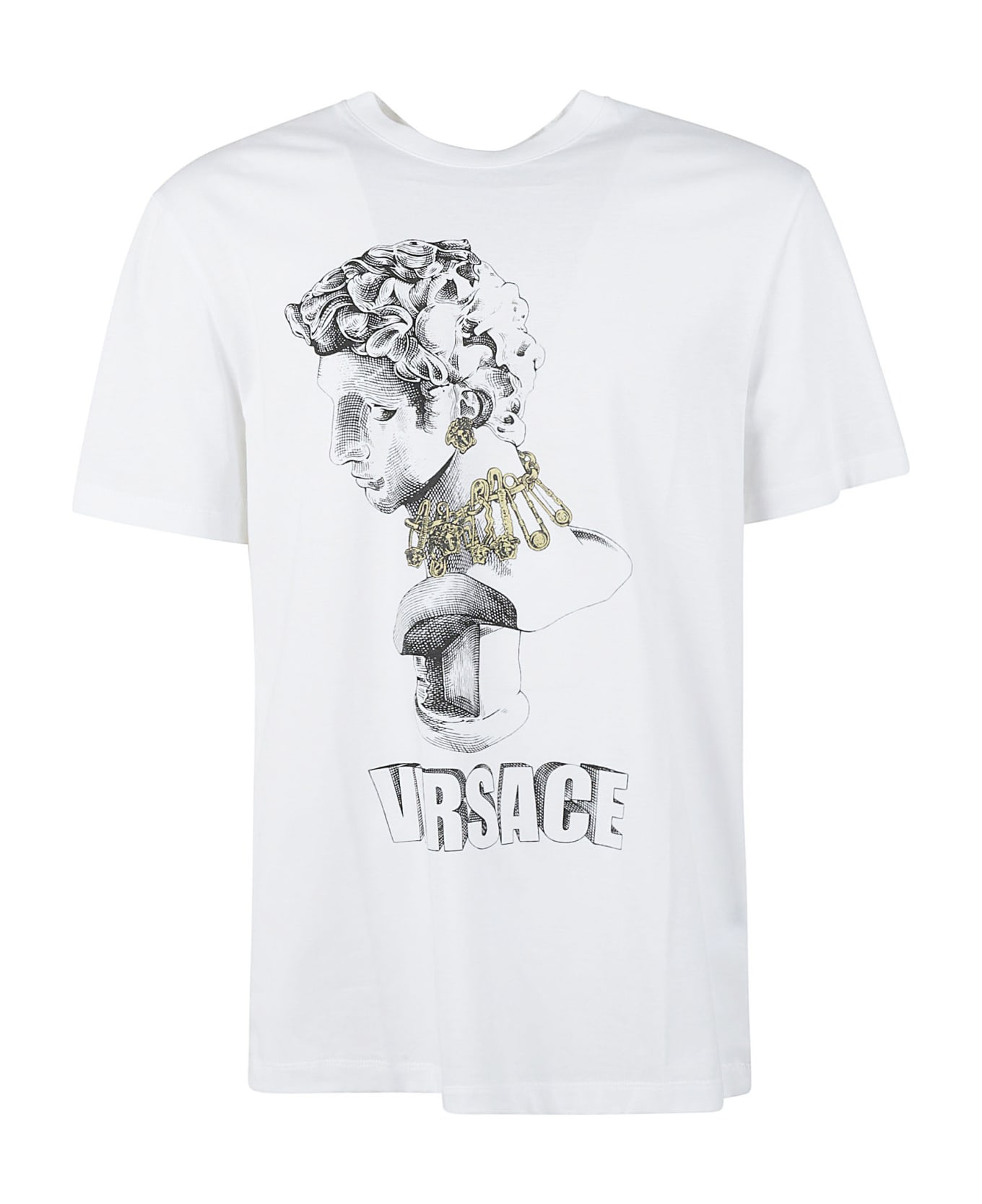 Versace Statue Print T-shirt - White
