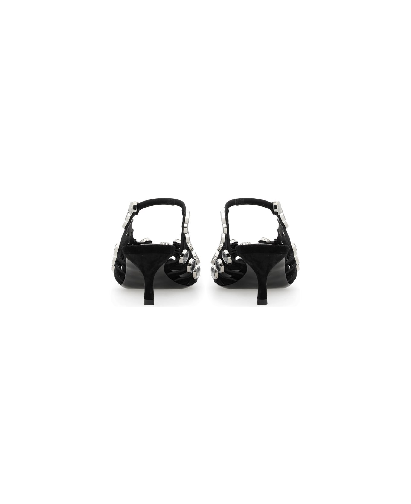 The Attico Slingback 
grid
 - Black