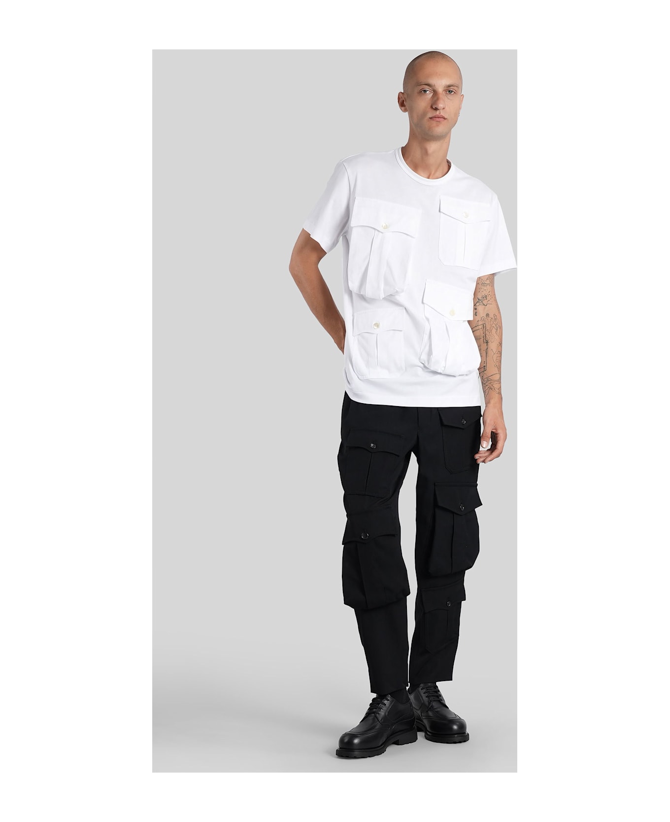 Comme Des Garçons Homme Plus T-shirt In White Cotton - white