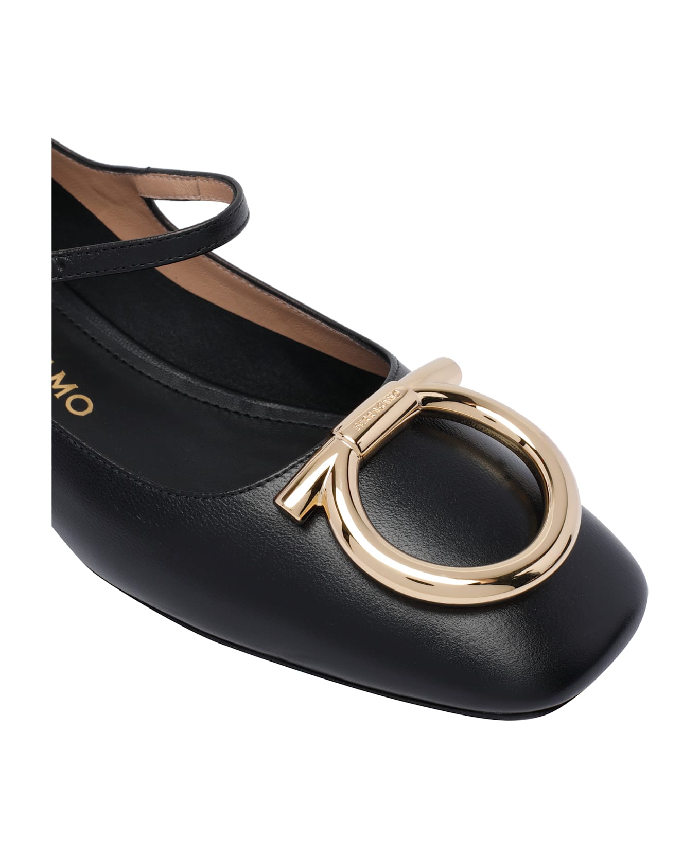 Ferragamo Gancini Mary Jane - Black フラットシューズ