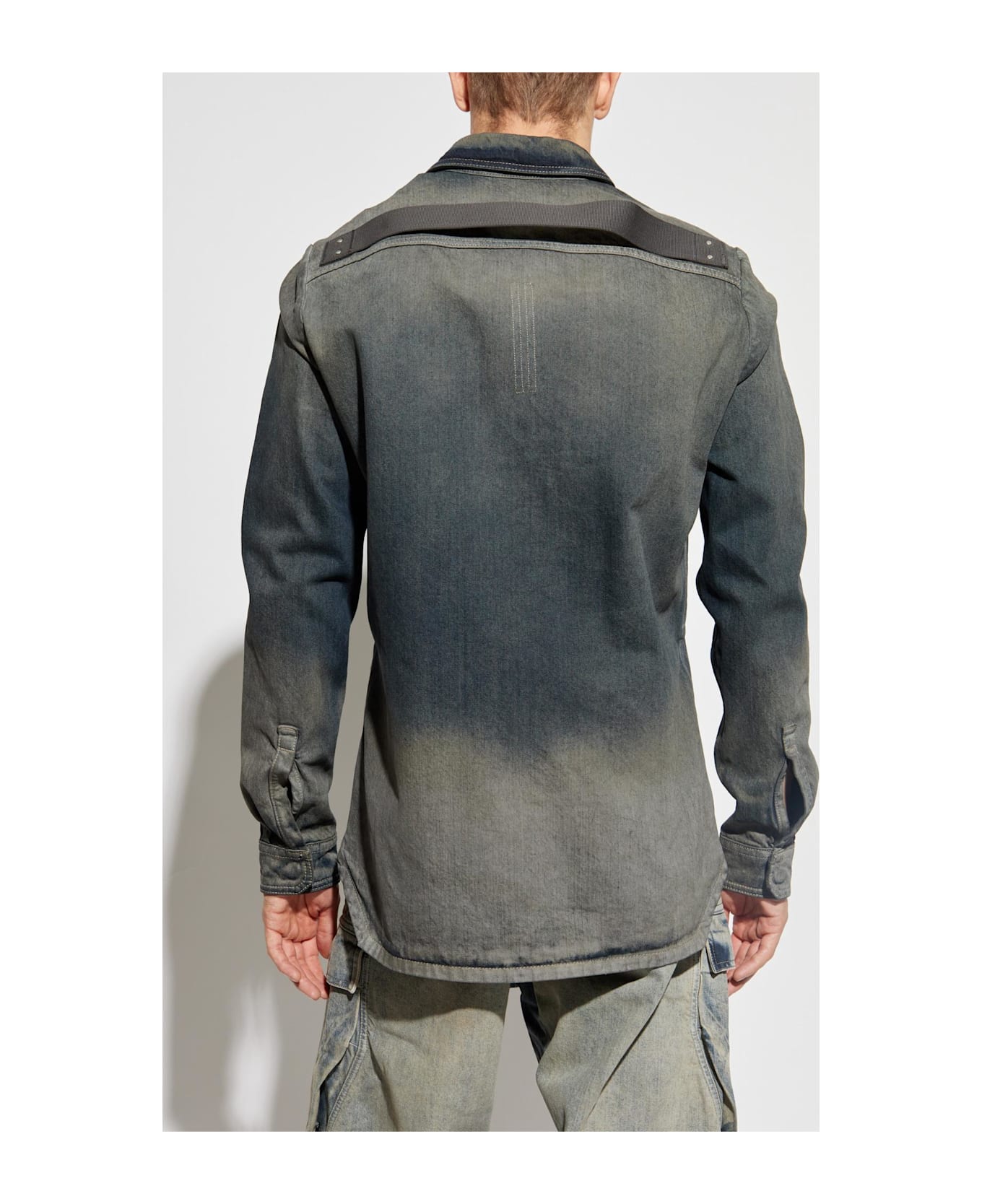 Rick Owens Denim Shirt 
fogpocket
 - GREY