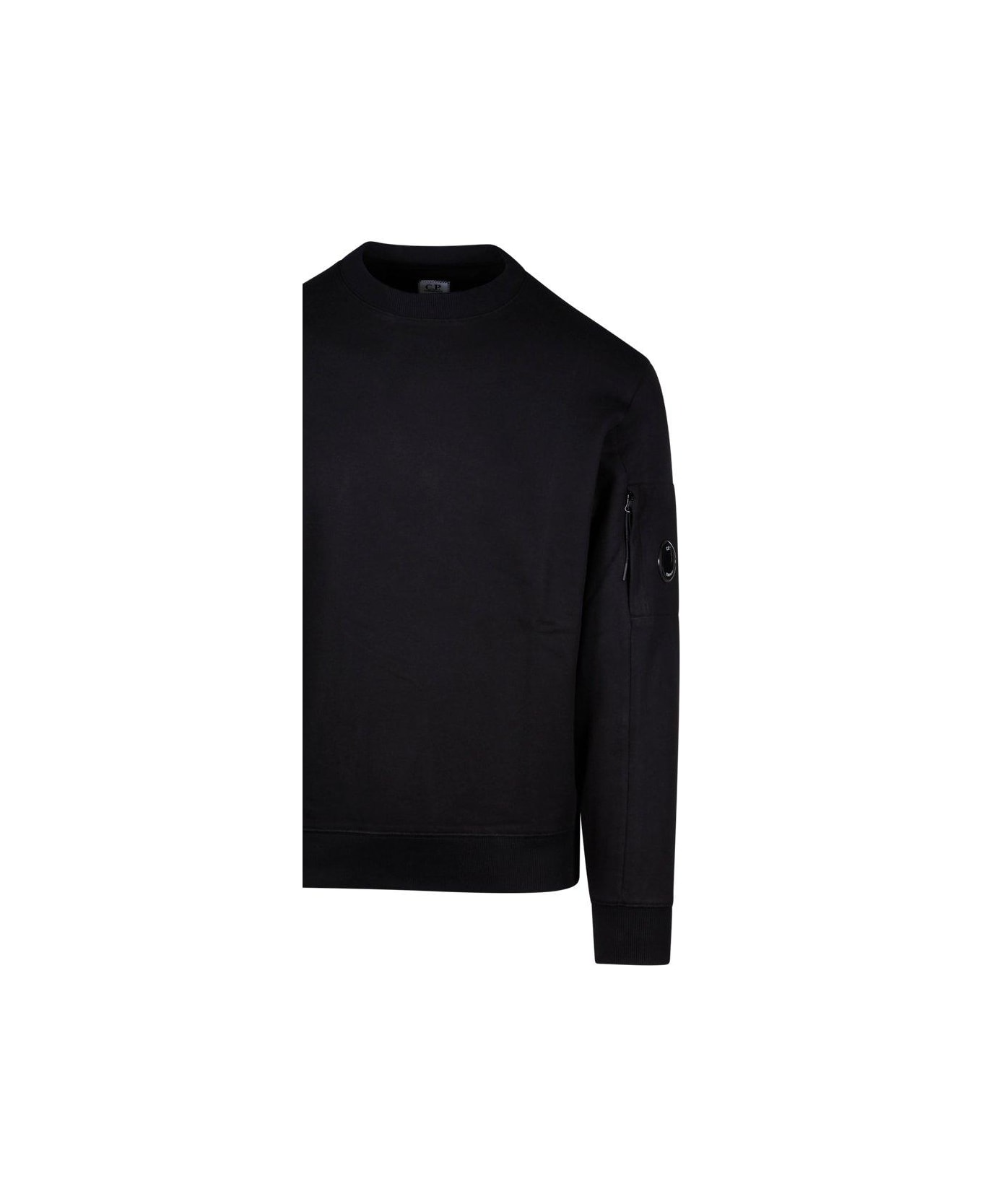 C.P. Company Crewneck Long-sleeved Sweatshirt - Black