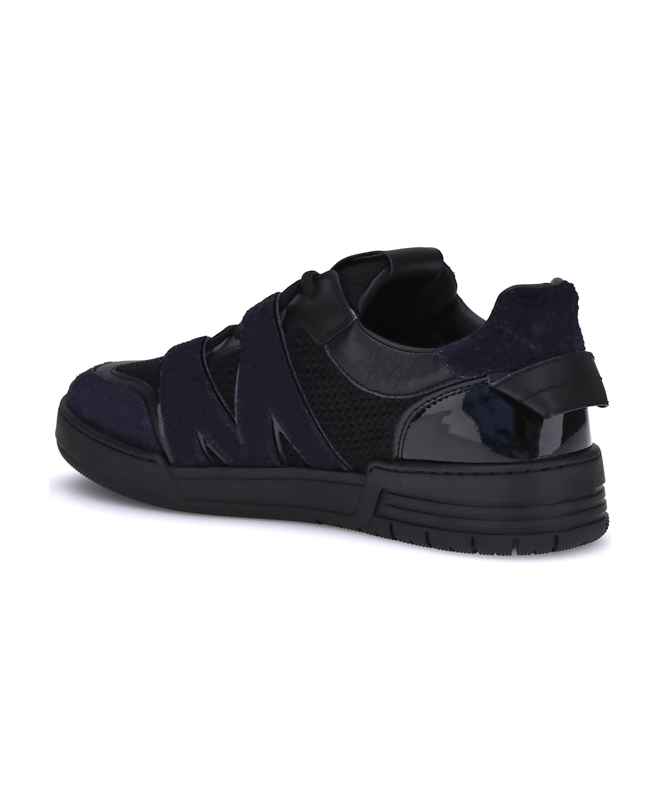 Moschino Leather And Mesh Sneakers