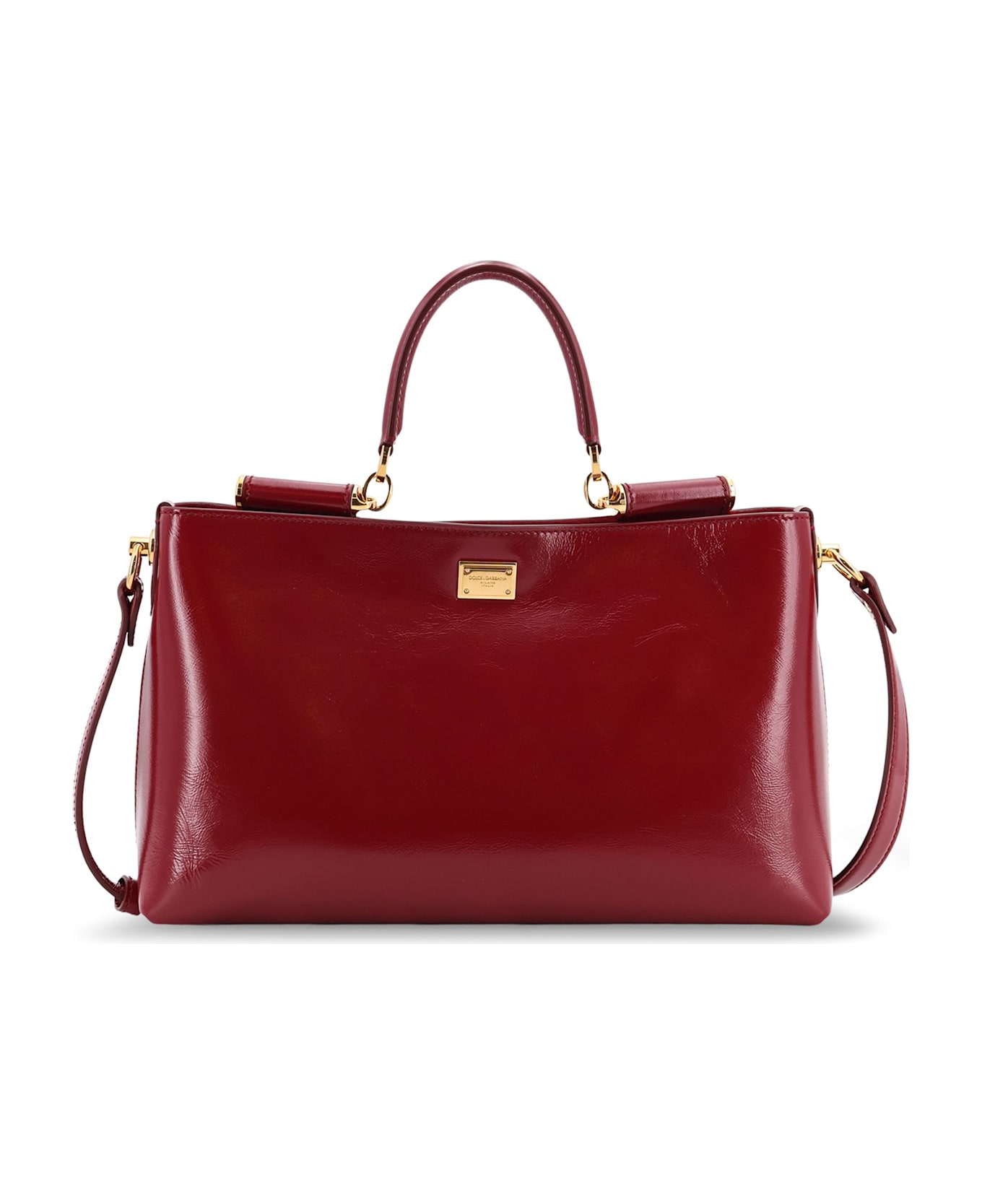 Dolce & Gabbana Leather Crossbody Bag - TONO ROSSO SCURO