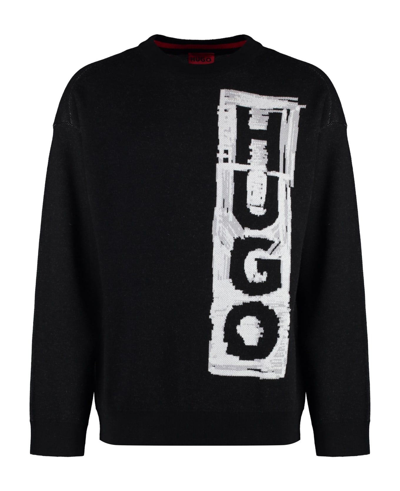 Hugo Boss Cotton Crew-neck Sweater - black