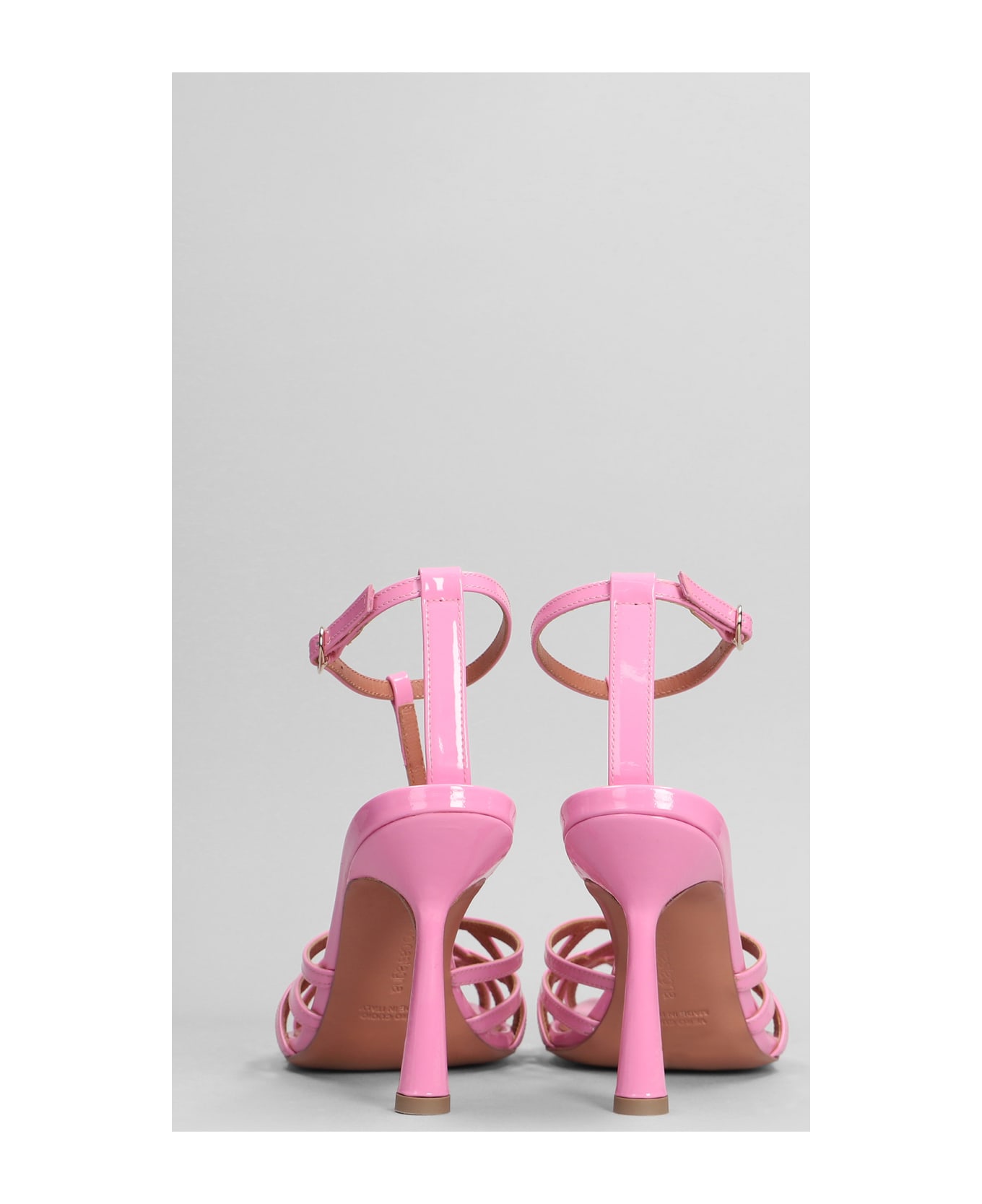 Aldo Castagna Lidia Sandals In Rose-pink Patent Leather - rose-pink
