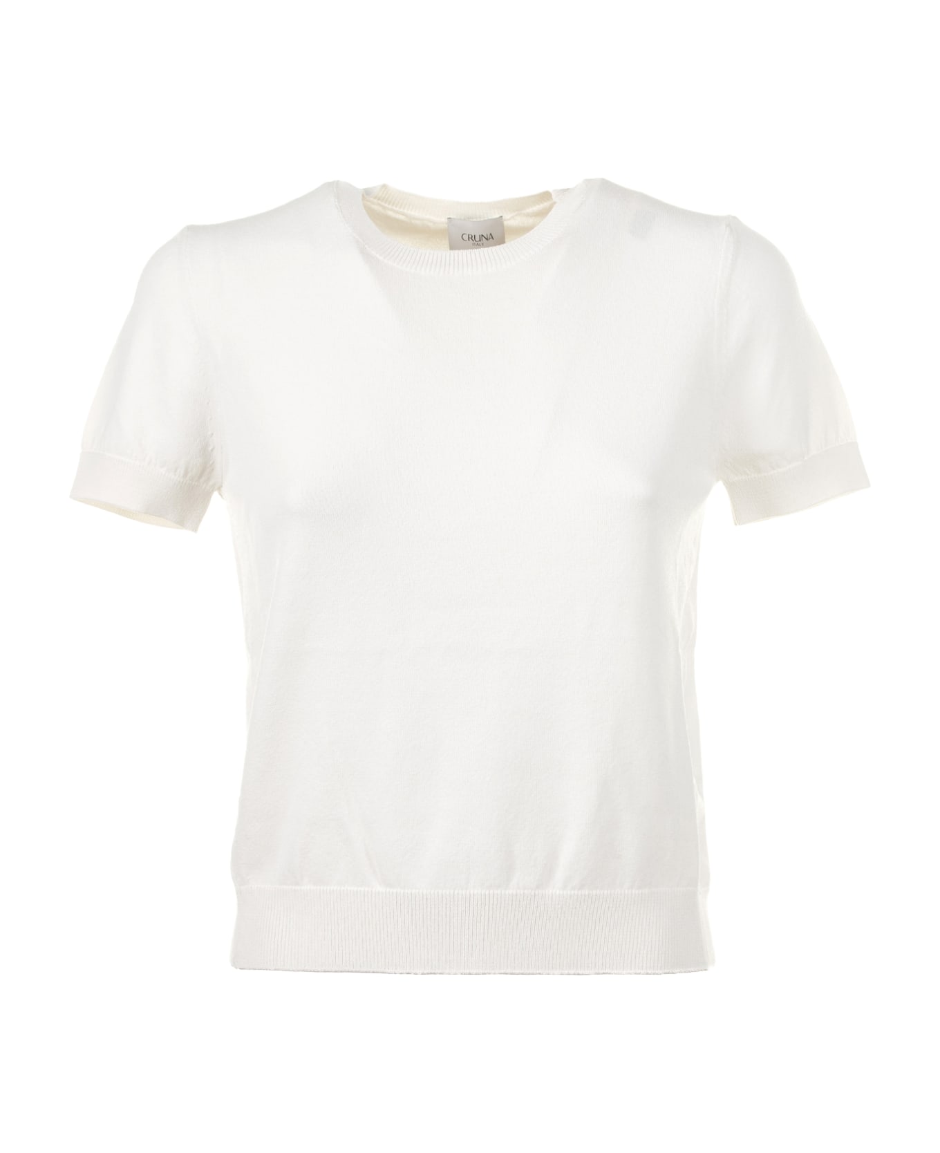 Cruna White Cotton Thread T-shirt - BURRO