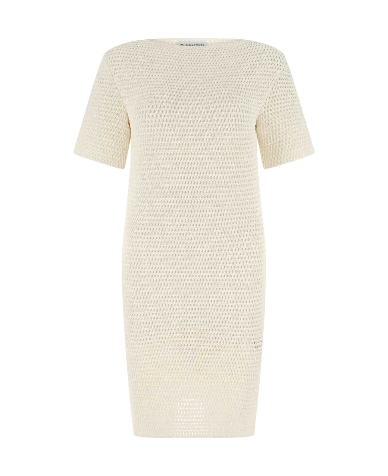 Bottega Veneta Ivory Crochet Dress - 2945 ワンピース＆ドレス