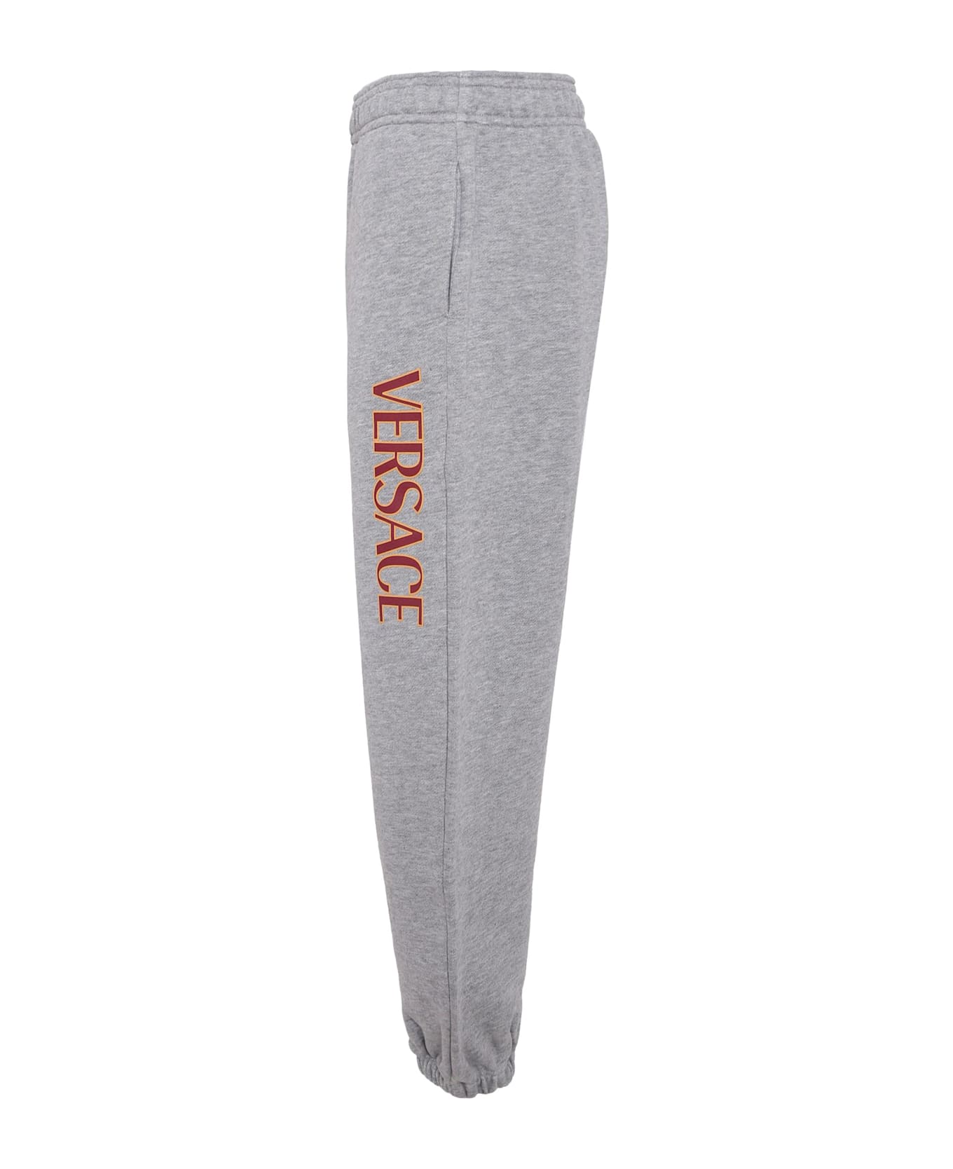 Versace Grey Trouser For Kids With Logo - Grey