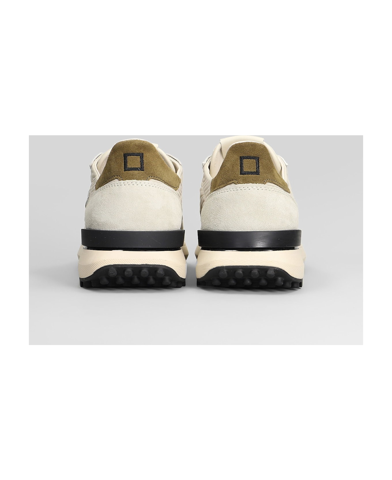 D.A.T.E. Athleta Sneakers In Beige Suede And Fabric - beige