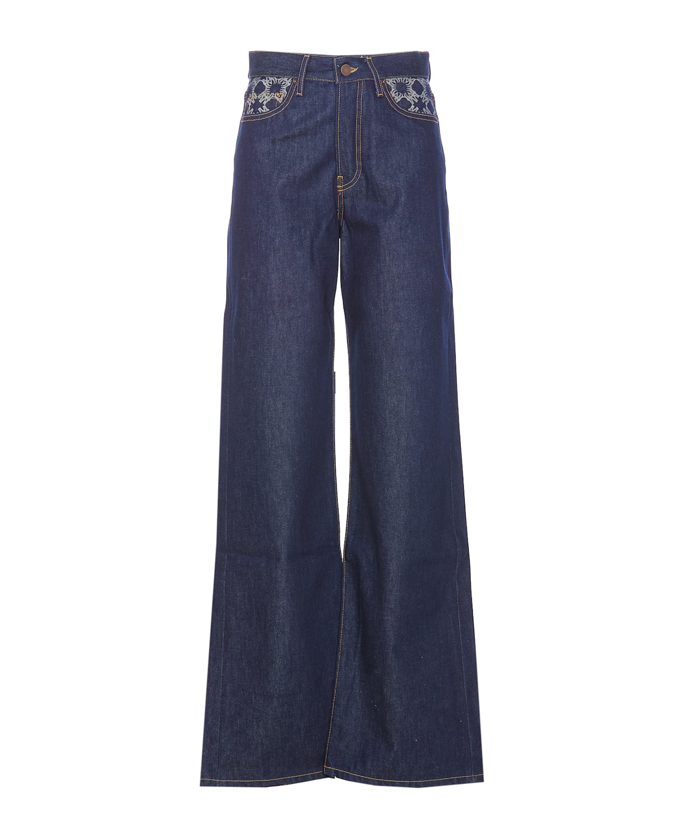 AMIRI Ma Quad High Rise Wid Jeans - Blue