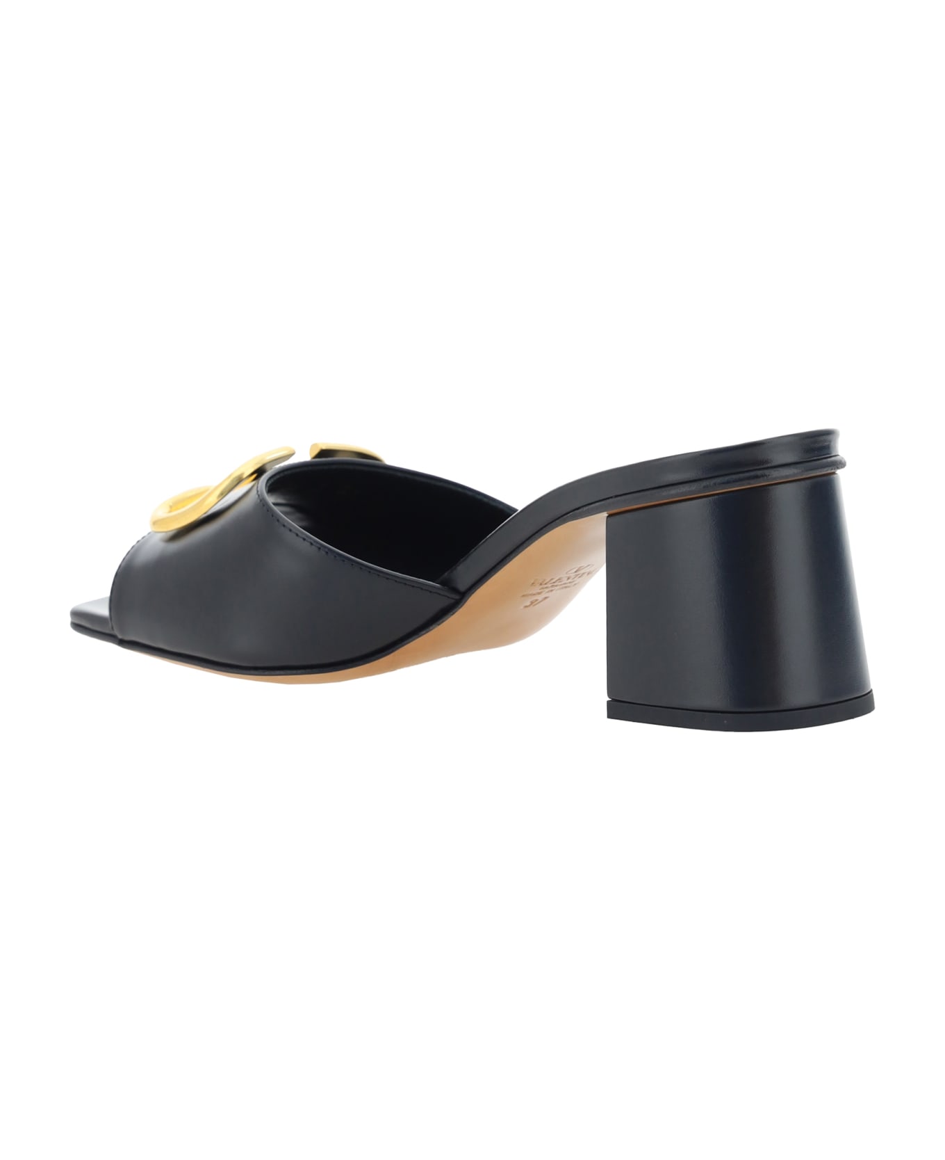 Valentino Garavani Garavani Vlogo Leather Sandals - Nero