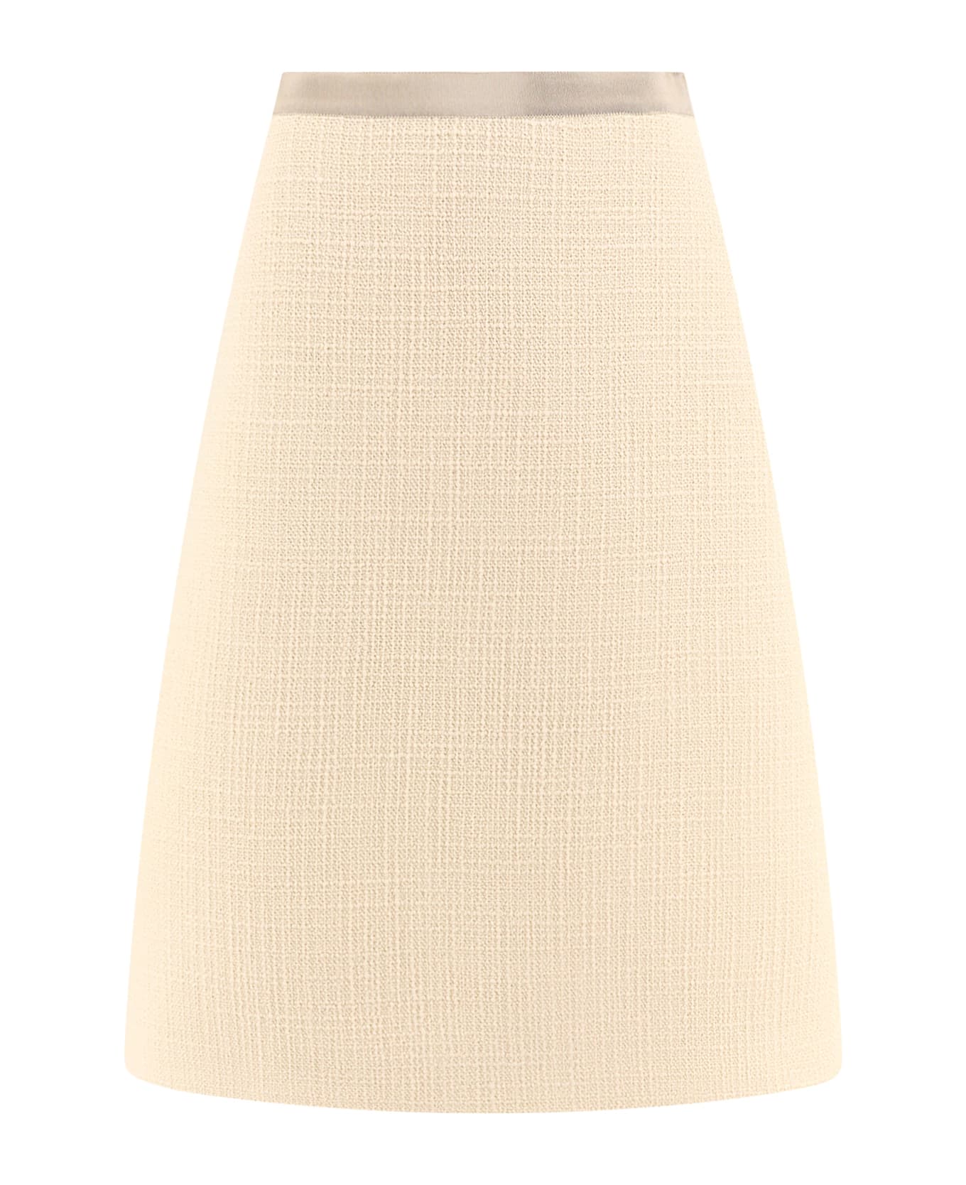 Valentino Virgin Wool Blazer With Silk Lining - Beige