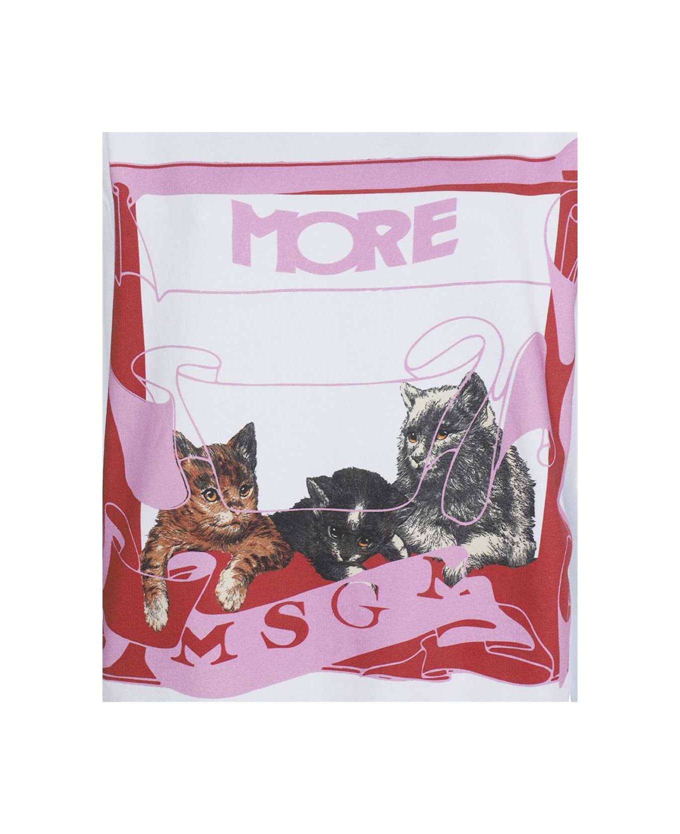 MSGM Cotton Hoodie - White