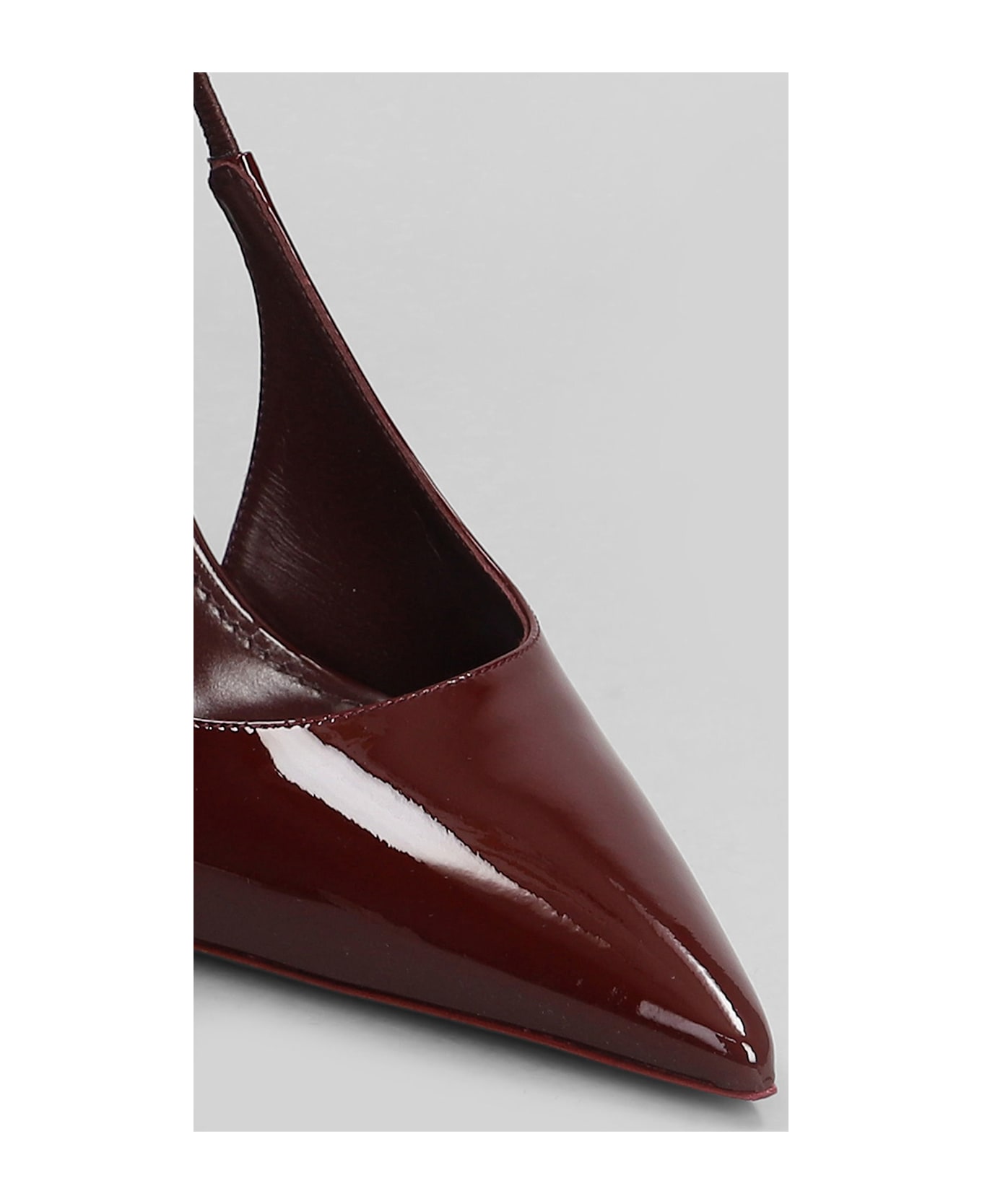 Paris Texas Lidia Slingback Pumps In Bordeaux Patent Leather - bordeaux