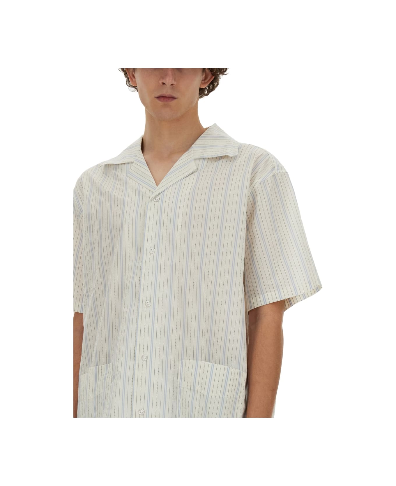 Drôle de Monsieur Striped Shirt - WHITE シャツ