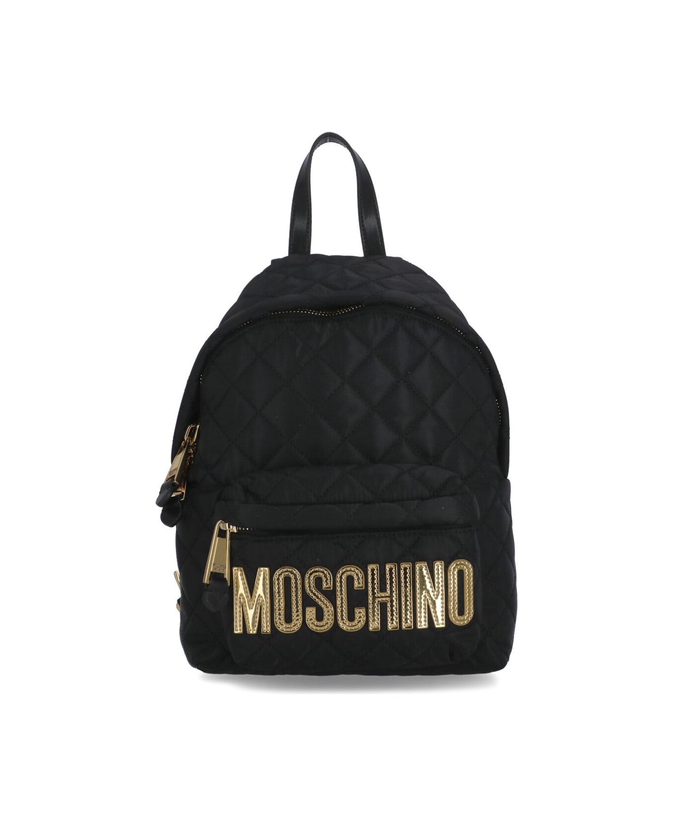 Moschino Lettering Logo Backpack - Black