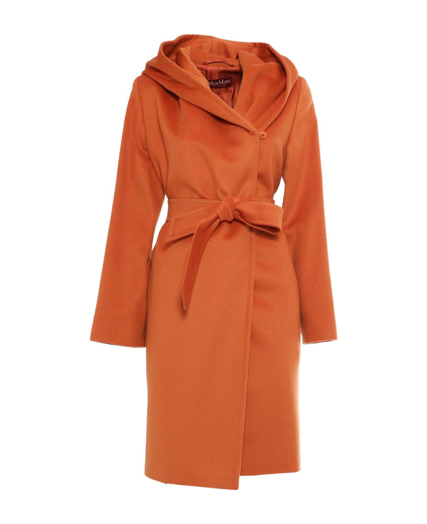 Max Mara Studio Newmang Orange Coat - ORANGE