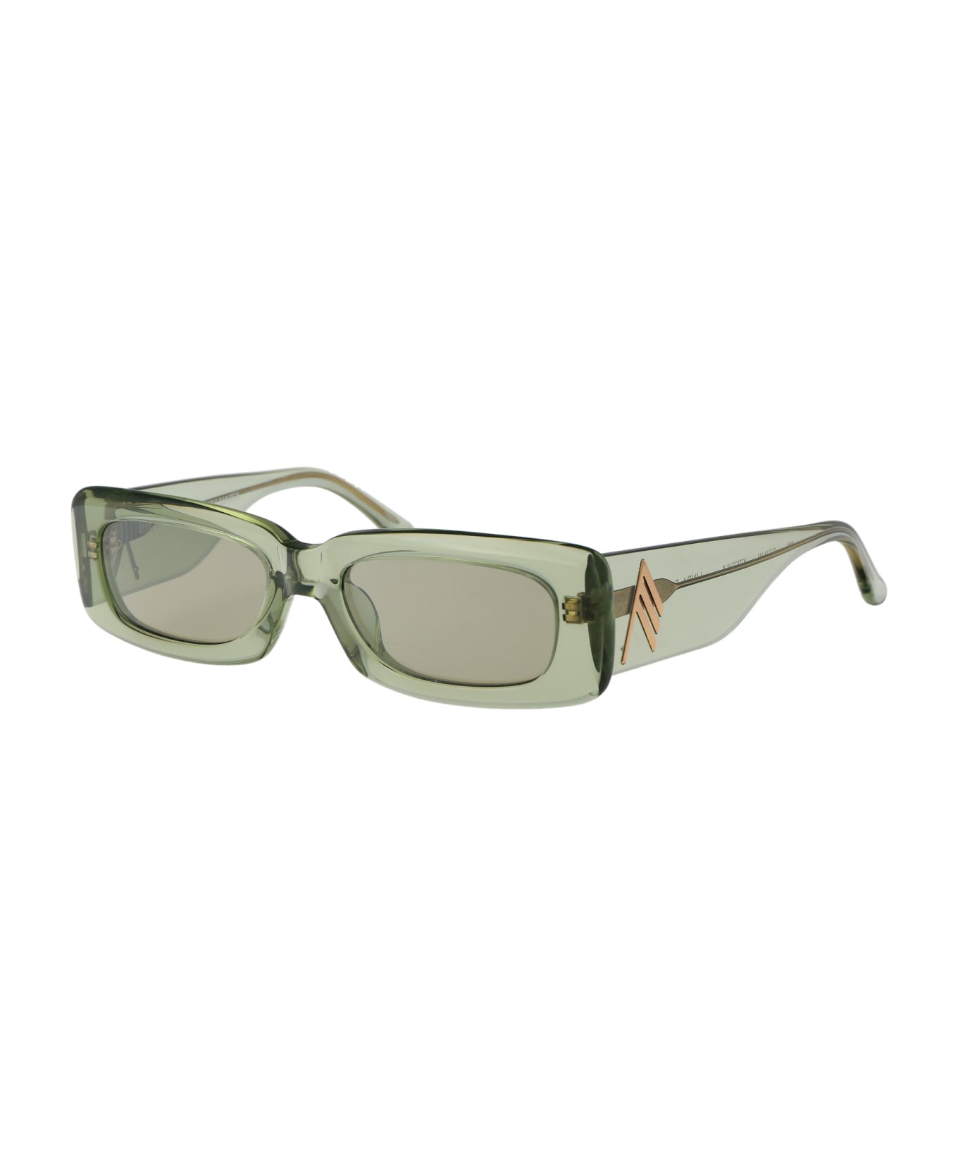 The Attico Mini Marfa Sunglasses - 18 GREEN GOLD GREEN