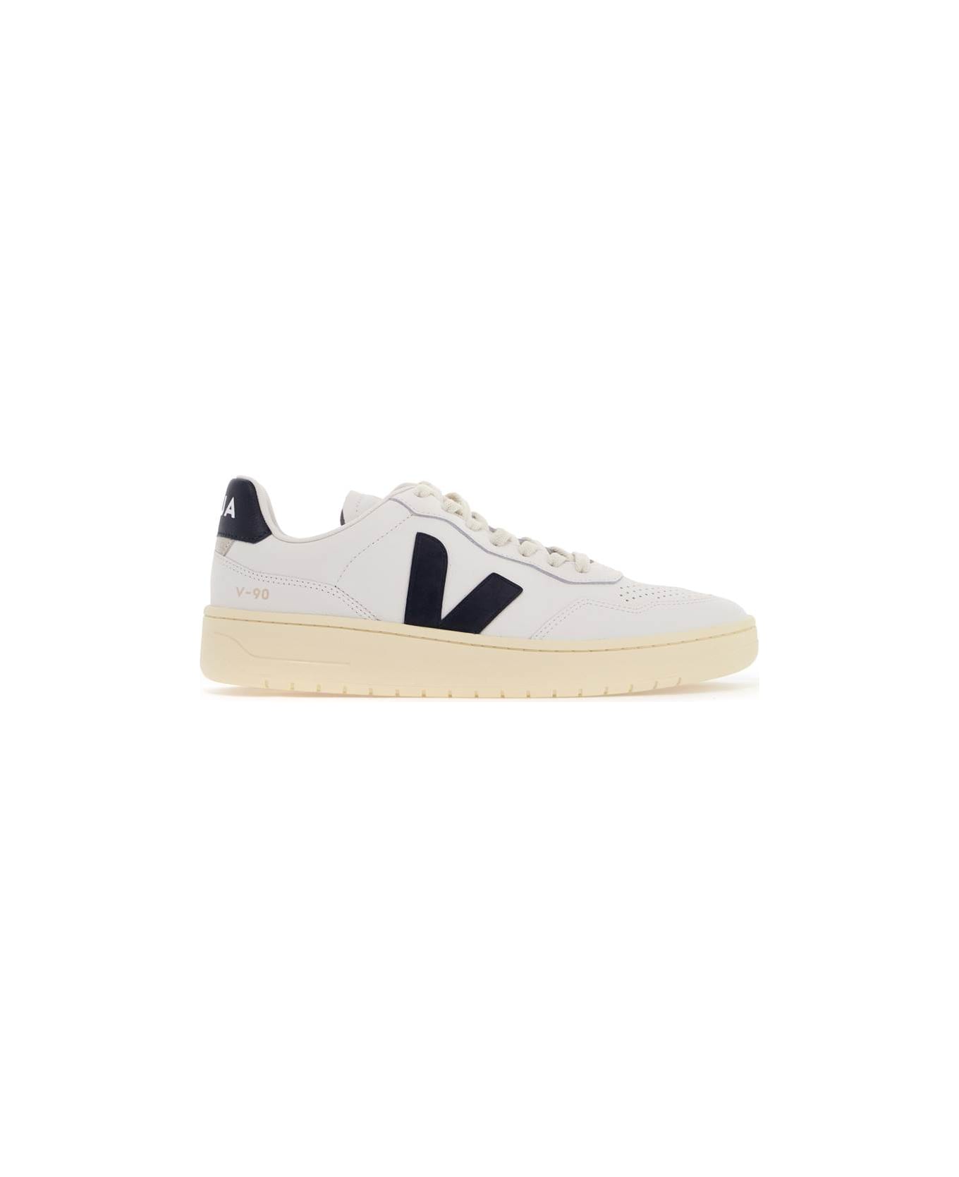 Veja Leather V-90 Sne - EXTRA WHITE NAUTICO (White)