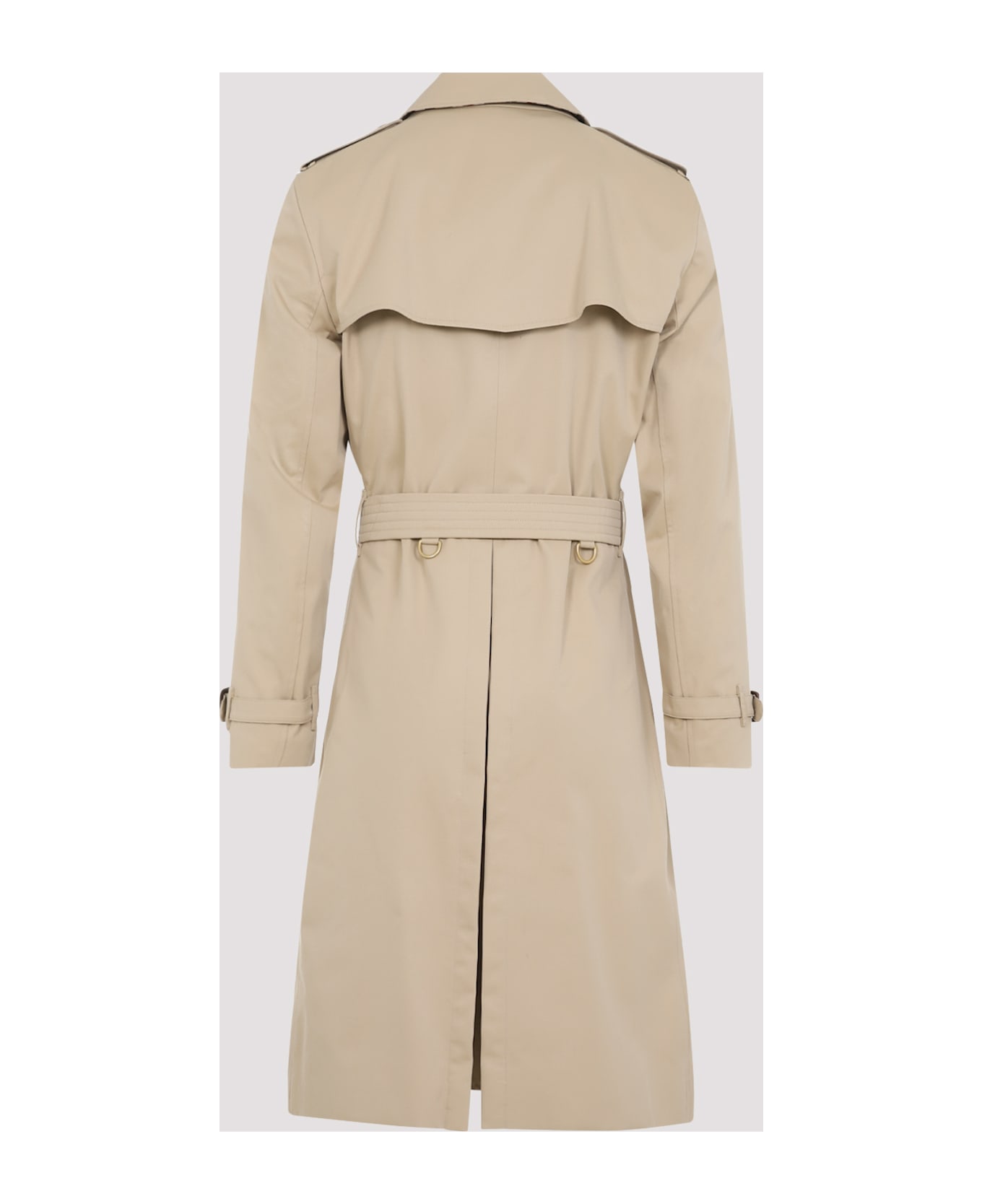 Burberry Kensington Long Cotton Trench - Honey