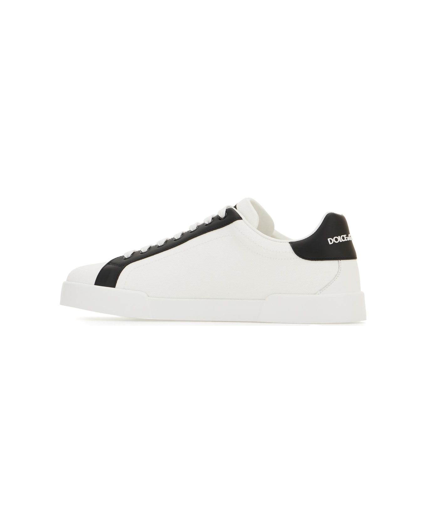 Dolce & Gabbana Two-tone Canvas Sneakers - WHITE BLACK スニーカー