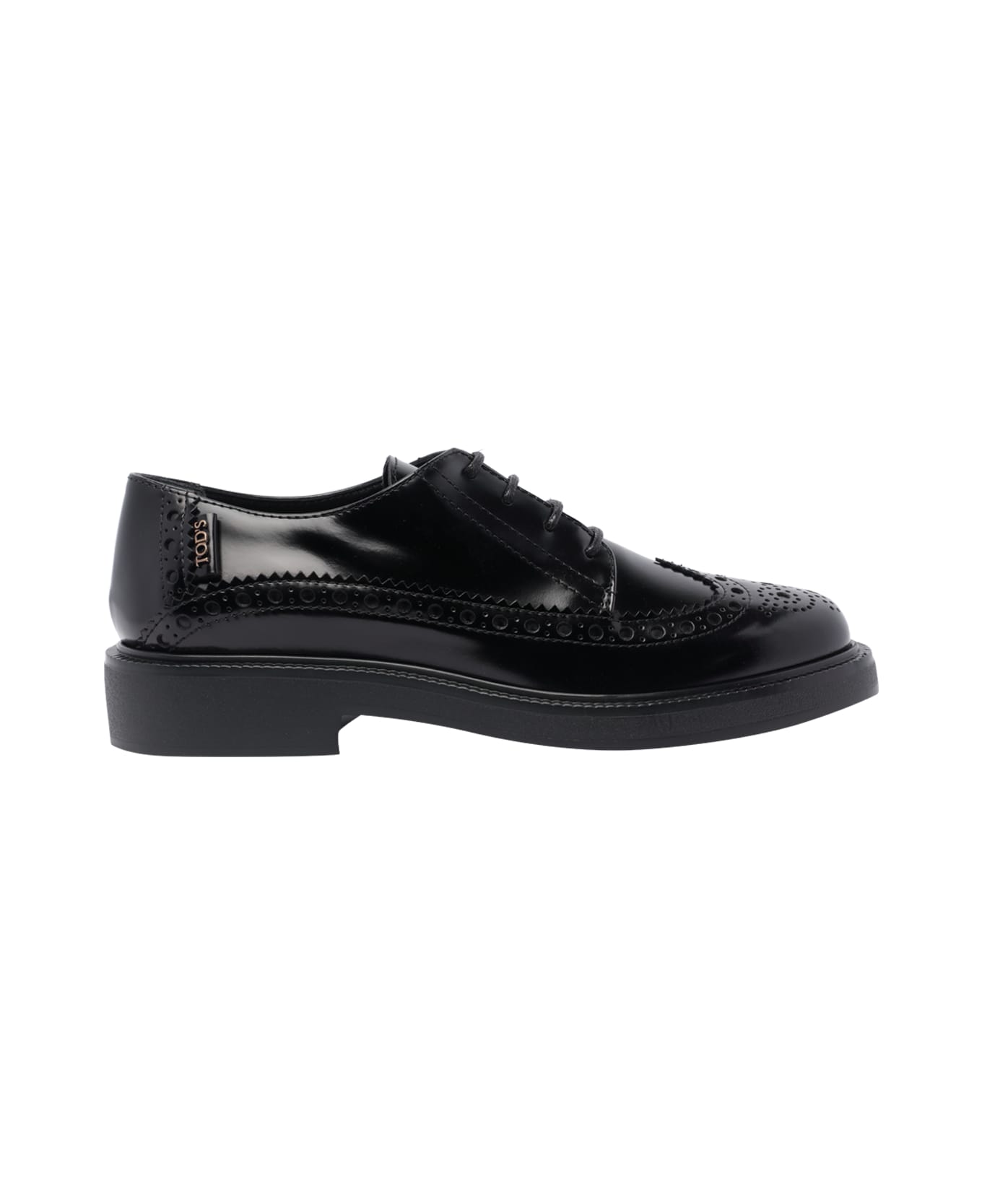 Tod's Leather Laced Up Shoes - Black