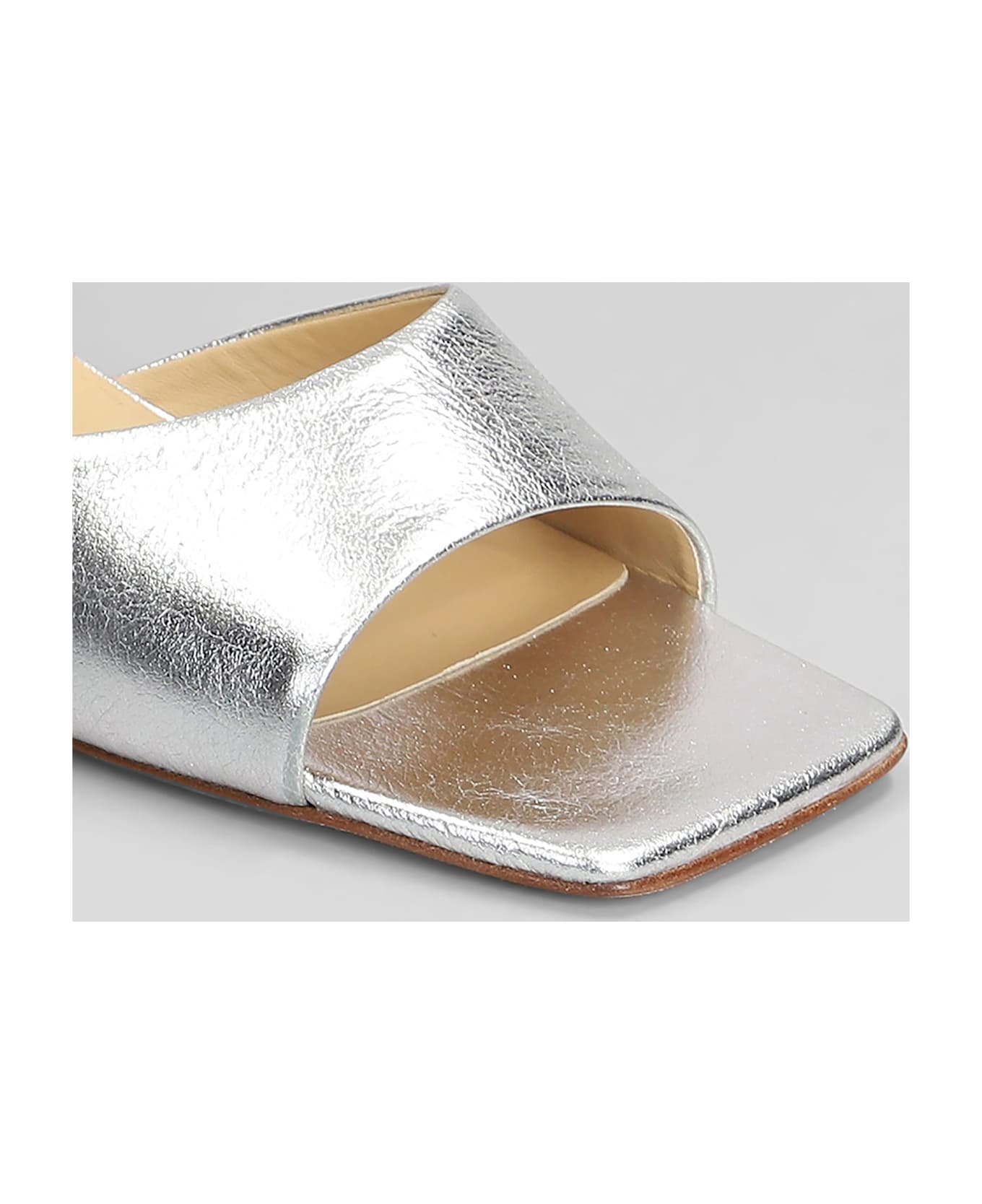Fabio Rusconi Slipper-mule In Silver Leather - silver