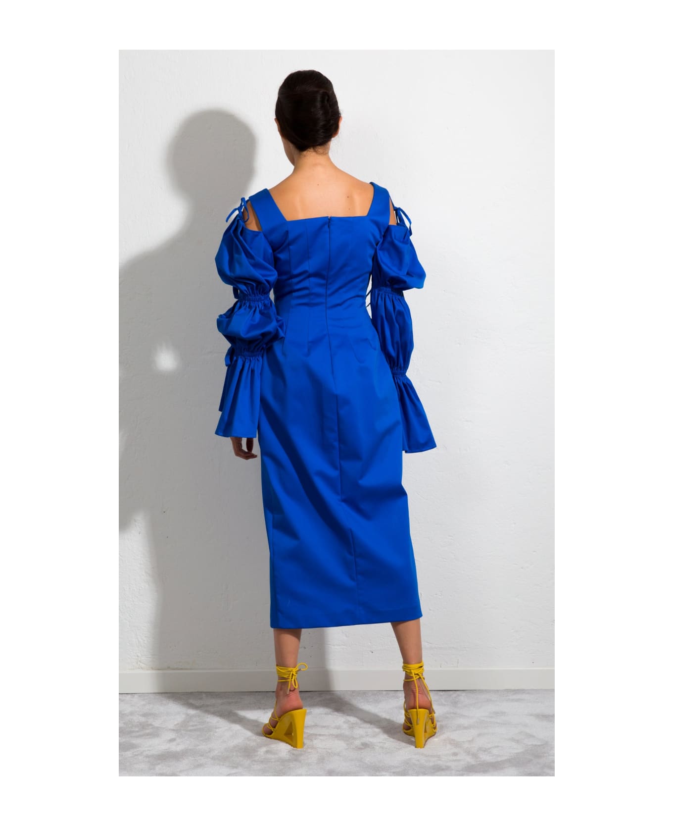 Sara Battaglia Longuette Dress - Blue