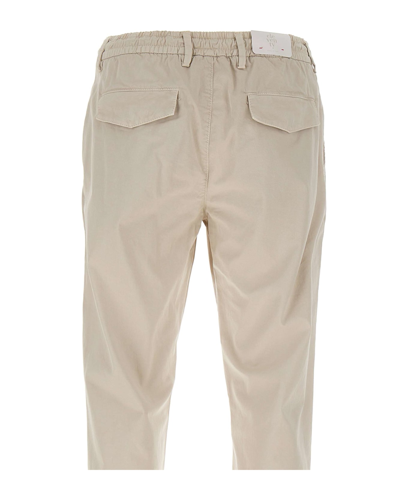 Eleventy Stretch Cotton Trousers - BEIGE