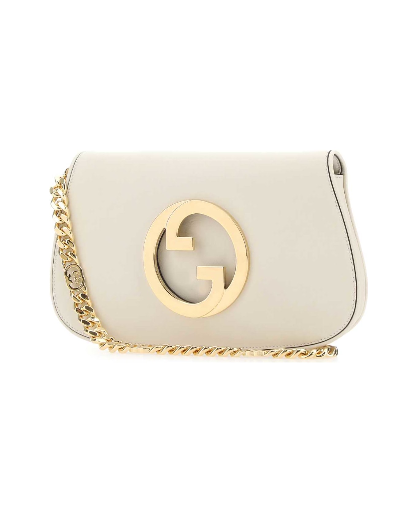 Gucci White Leather Gucci Blondie Shoulder Bag - White