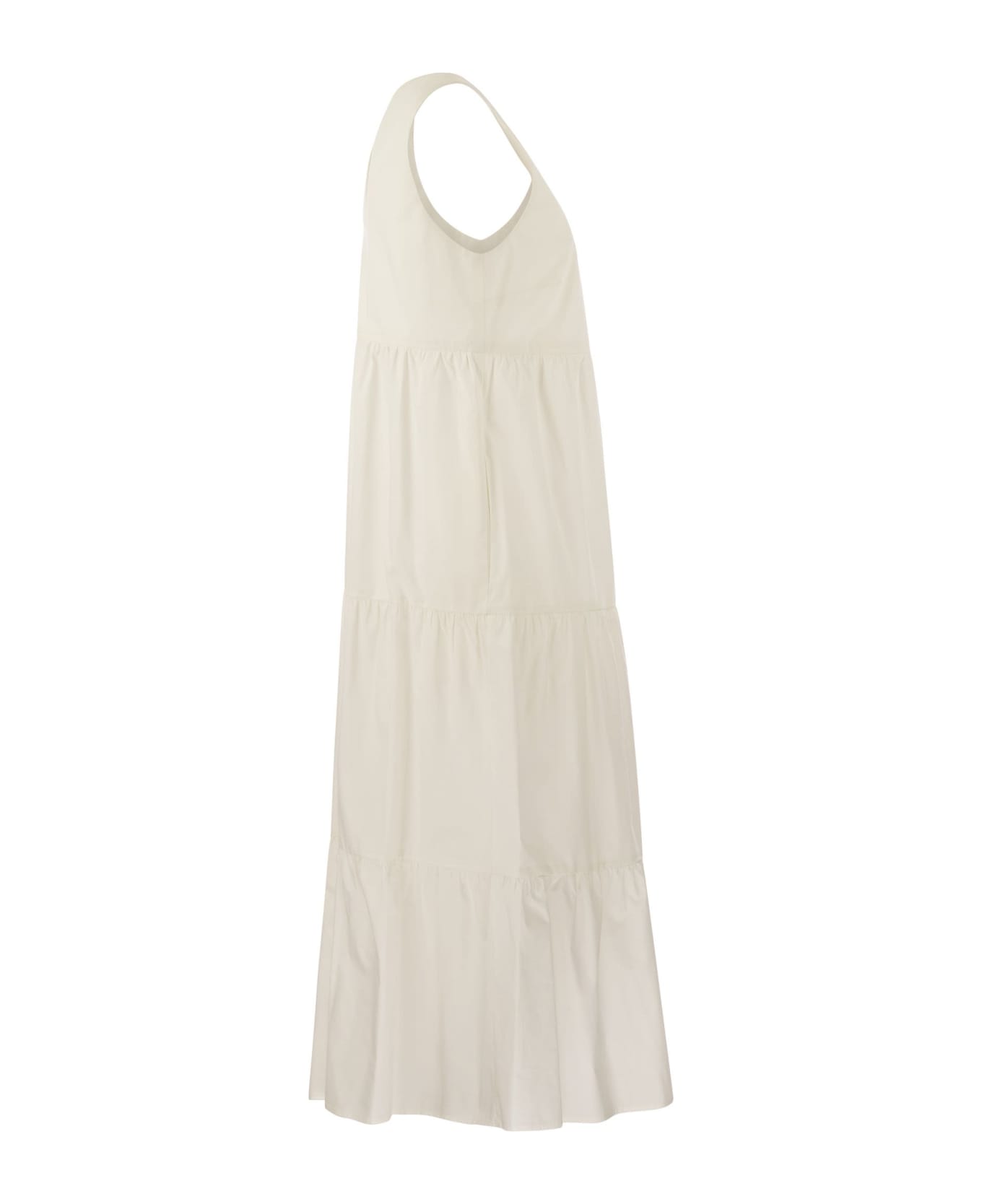 Woolrich Pure Cotton Poplin Dress - Plaster White
